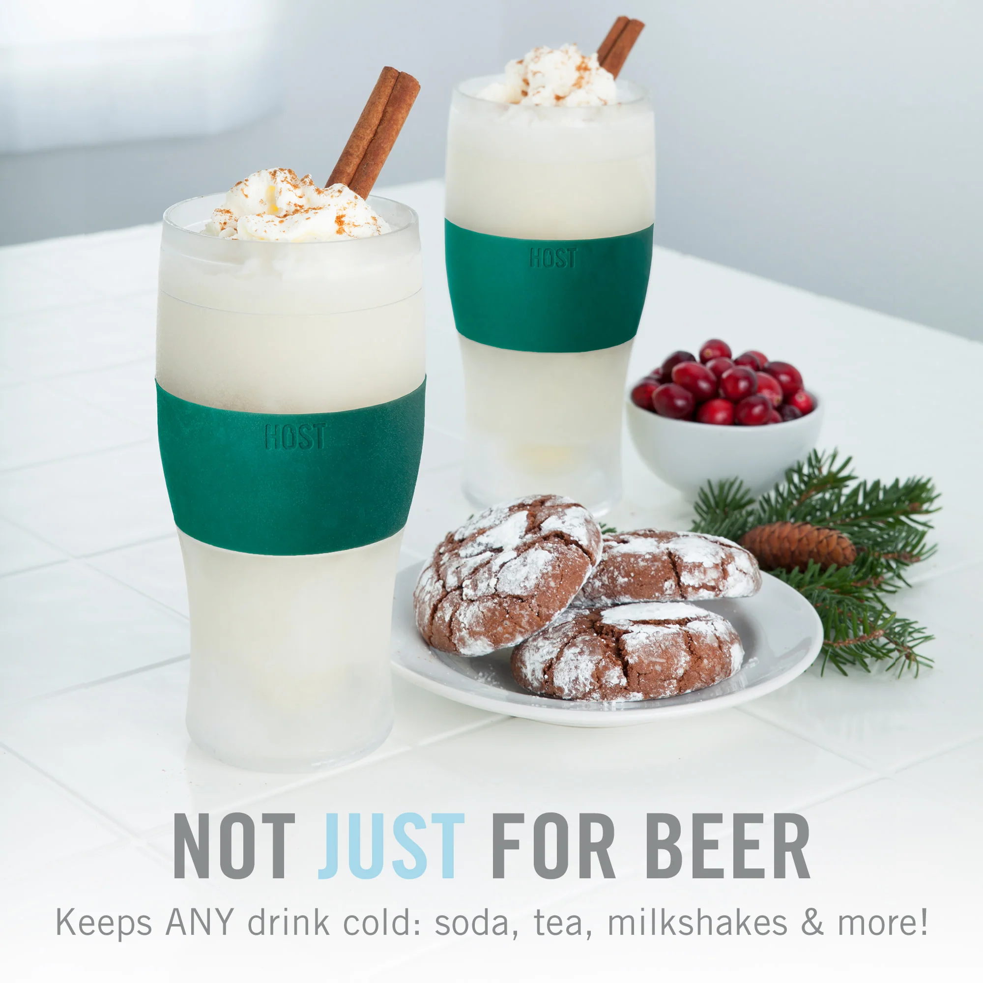 Beer FREEZE Cooling Cup in Green, Set of 2 - Image 10