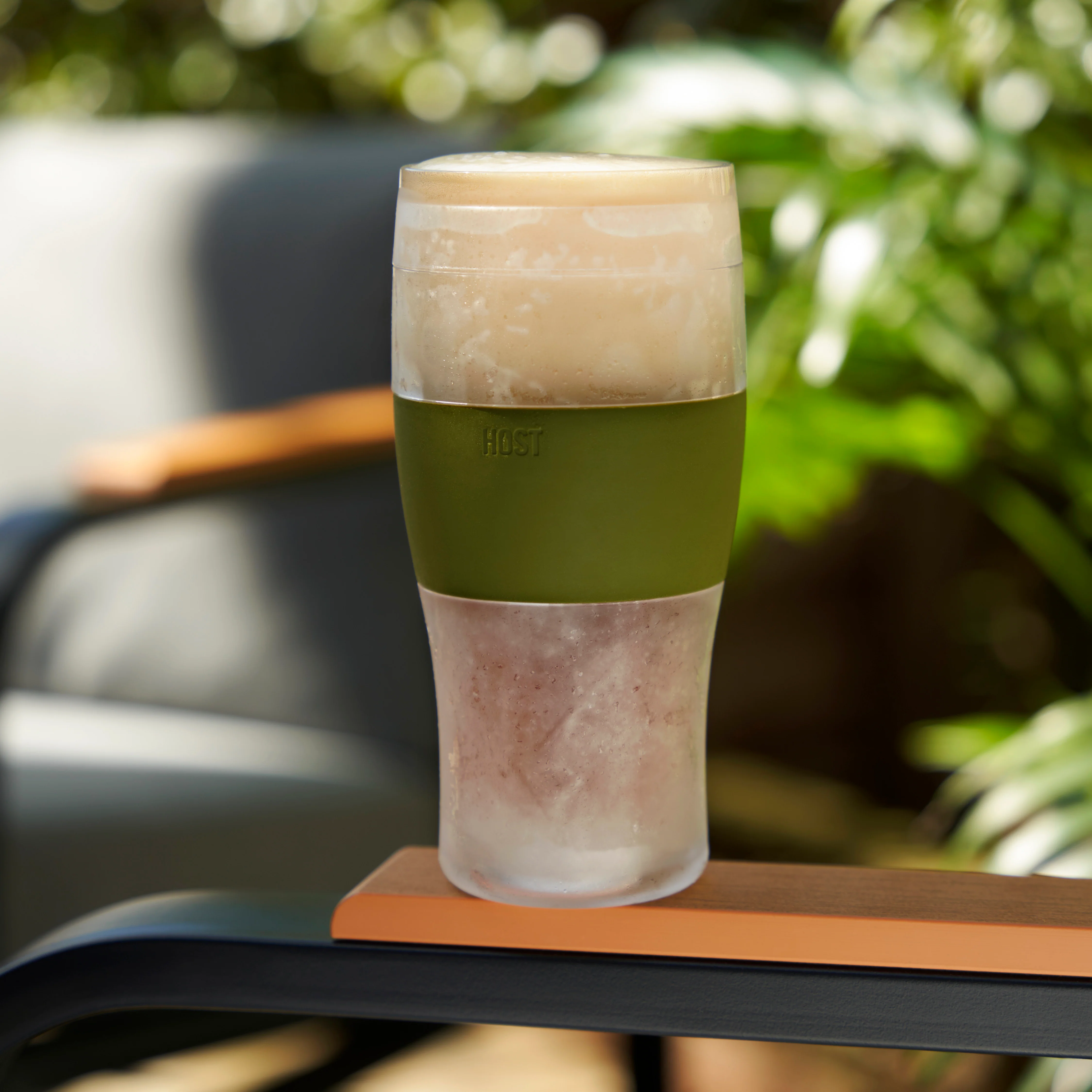 Beer FREEZE Cooling Cup in Olive, Set of 2 - Image 4