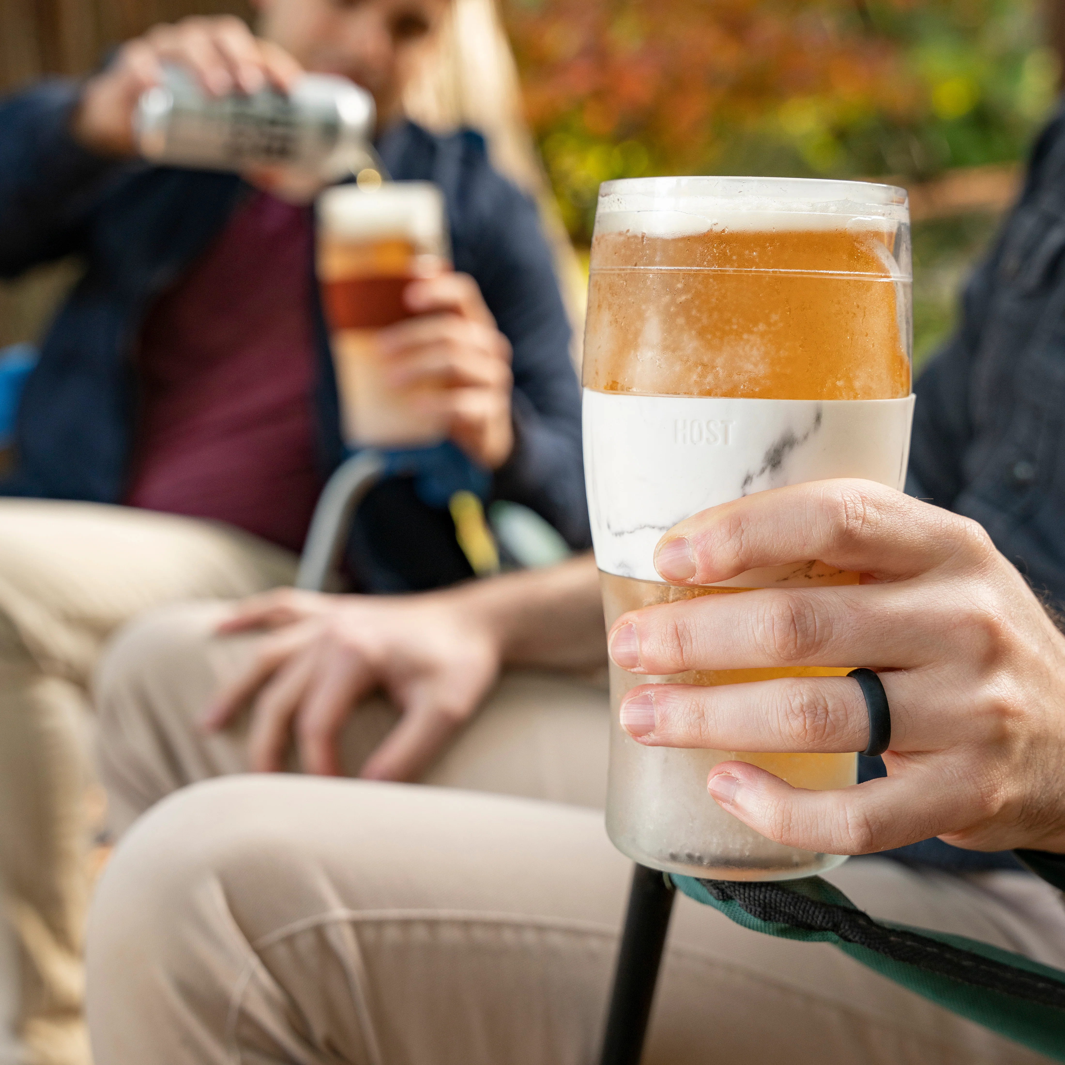 Beer FREEZE Cooling Cup in Marble, Set of 2 - Image 4