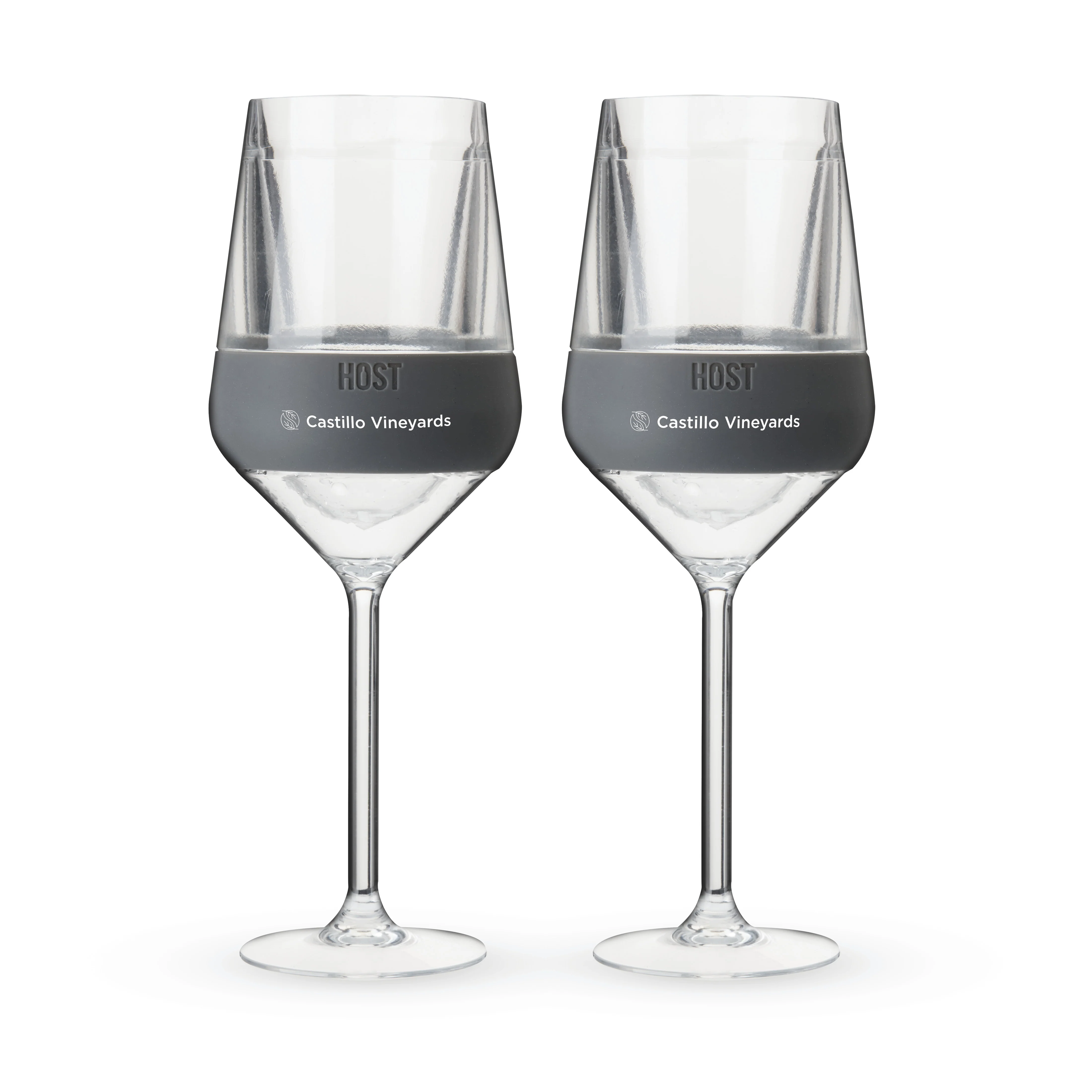 Stemmed Wine FREEZE Cooling Cup in Gray, Set of 2 - Image 4