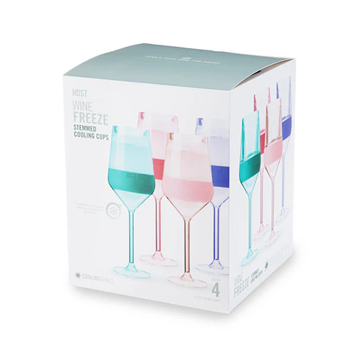 Stemmed Wine FREEZE Cooling Cup in Tinted, Set of 4 - Image 2