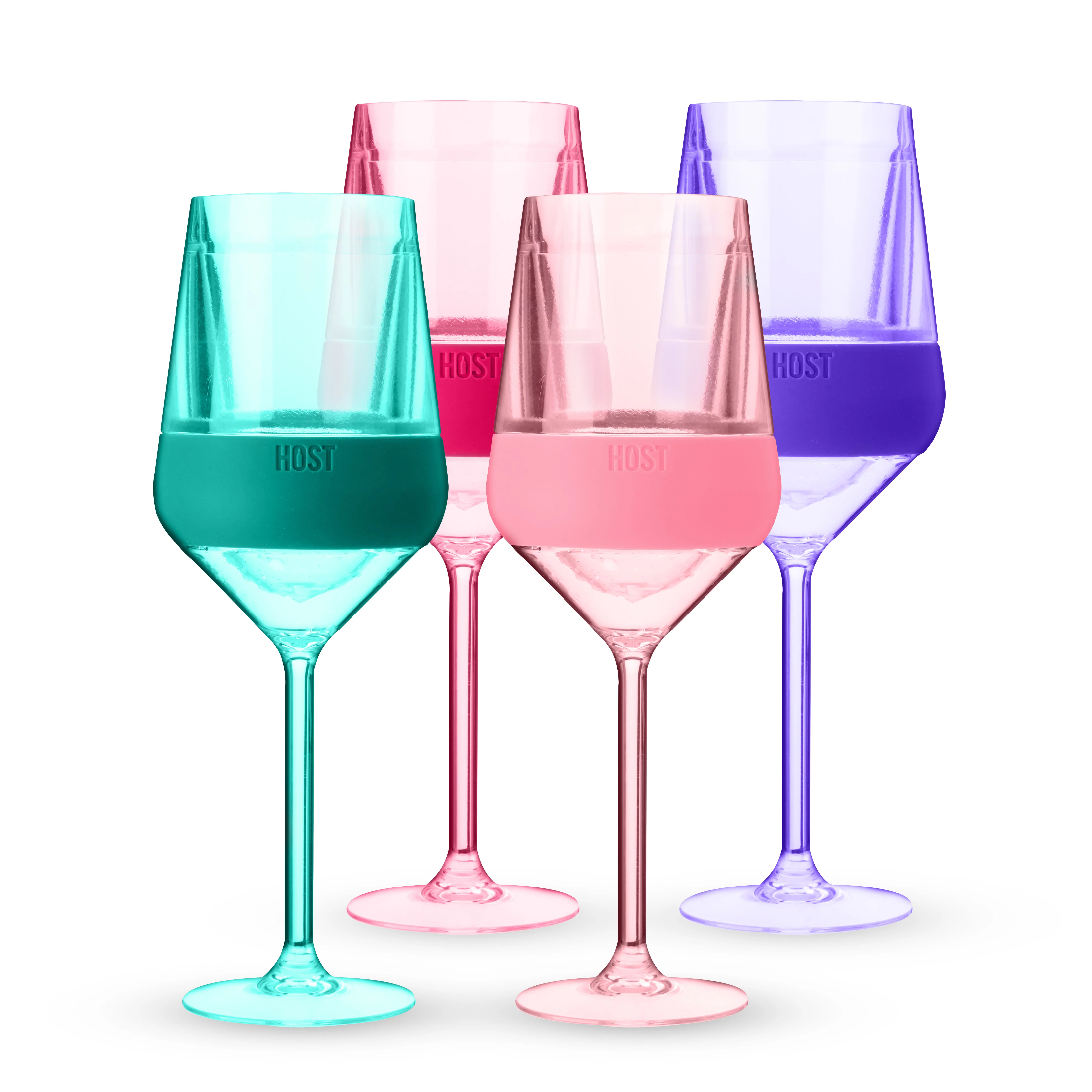 Stemmed Wine FREEZE Cooling Cup in Tinted, Set of 4 - Image 3