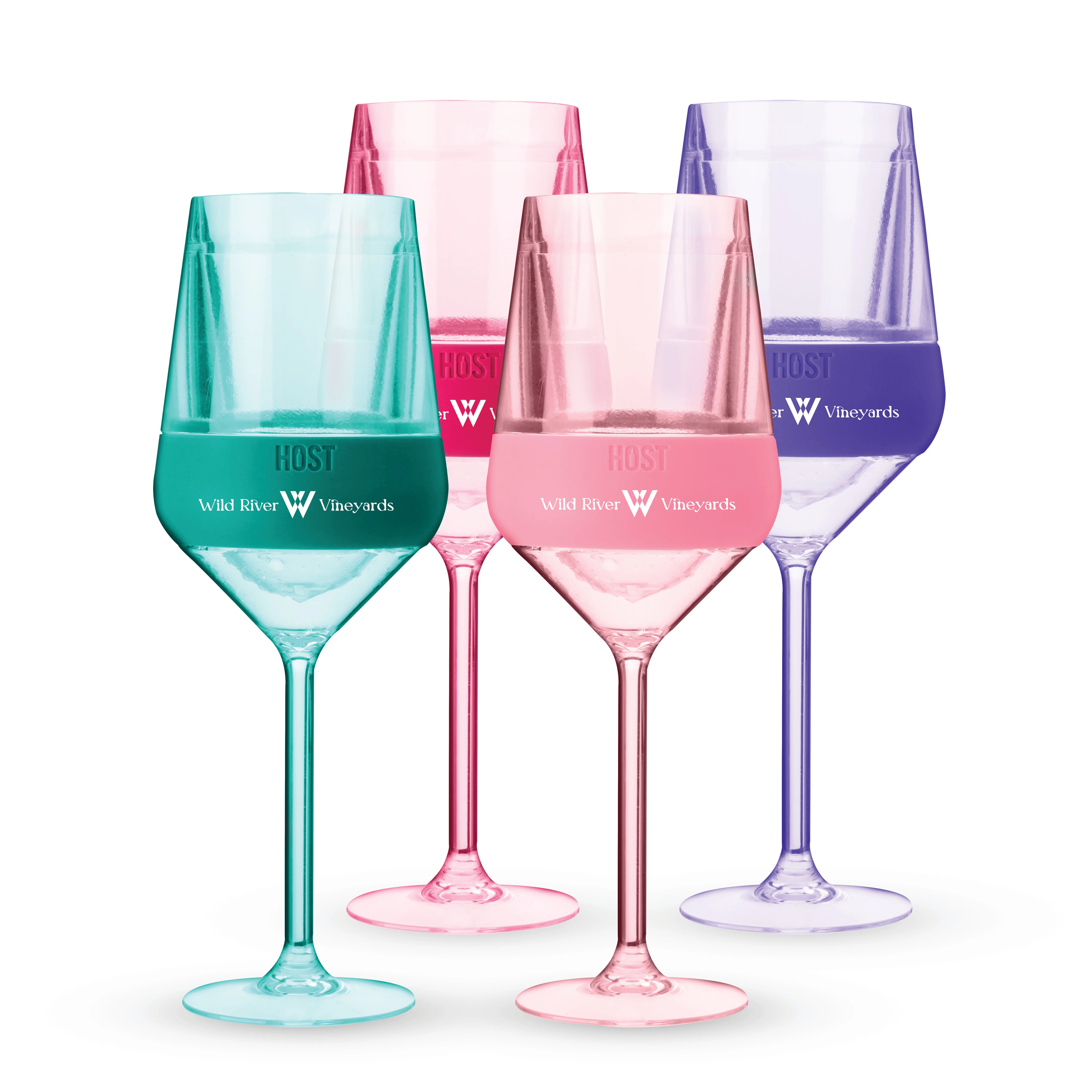 Stemmed Wine FREEZE Cooling Cup in Tinted, Set of 4 - Image 4