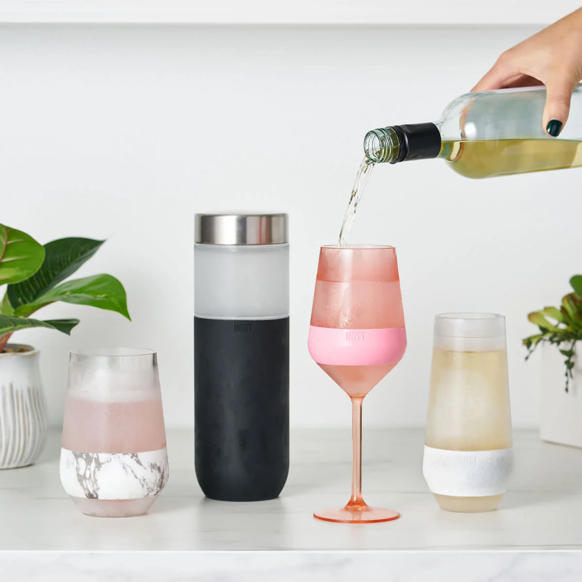 Stemmed Wine FREEZE Cooling Cup in Tinted, Set of 4 - Image 6