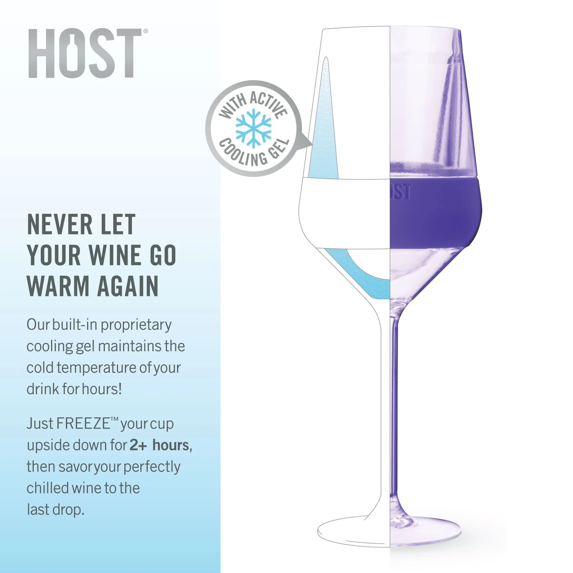 Stemmed Wine FREEZE Cooling Cup in Tinted, Set of 4 - Image 8