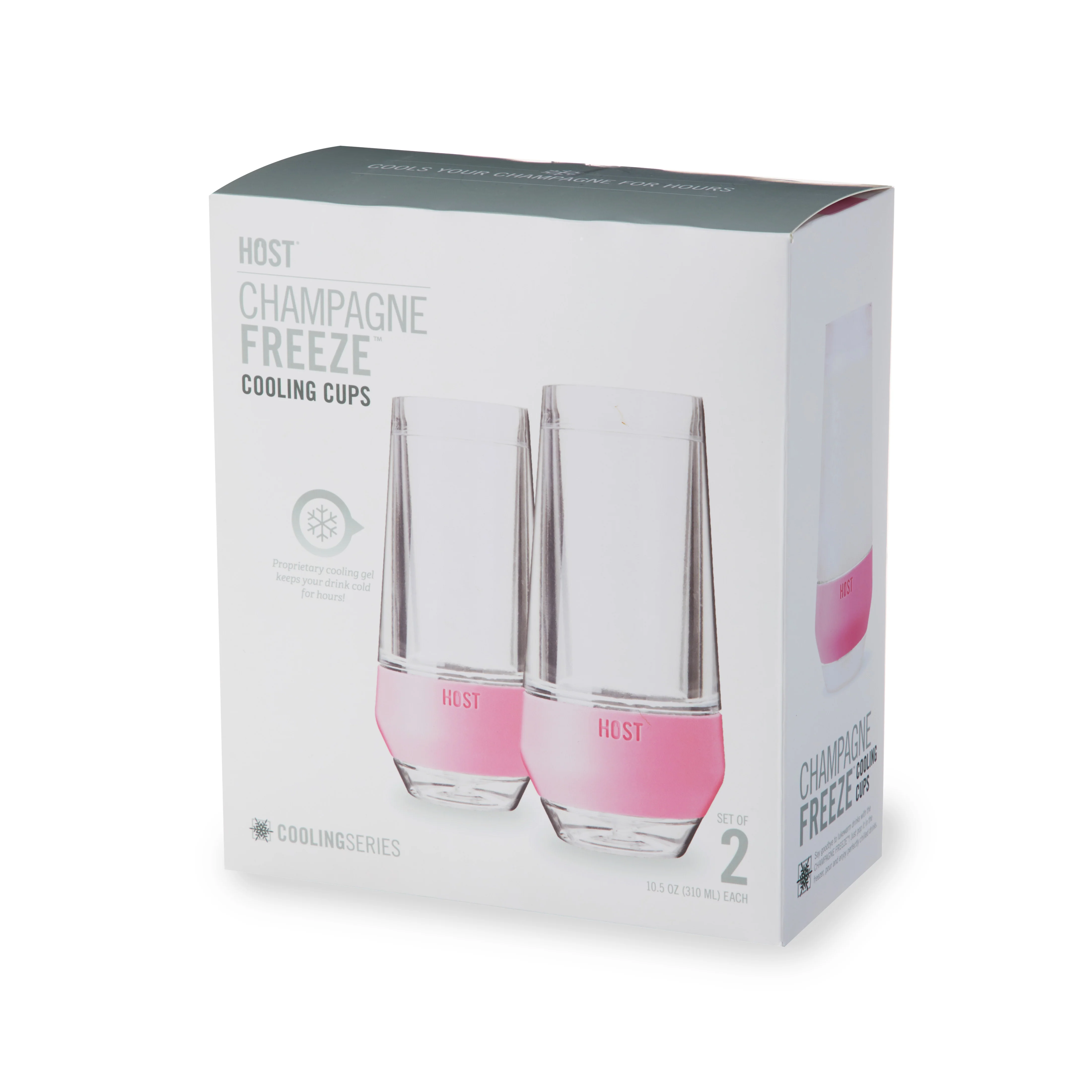 Champagne FREEZE Cooling Cup in Tinted Blush, Set of 2 - Image 2