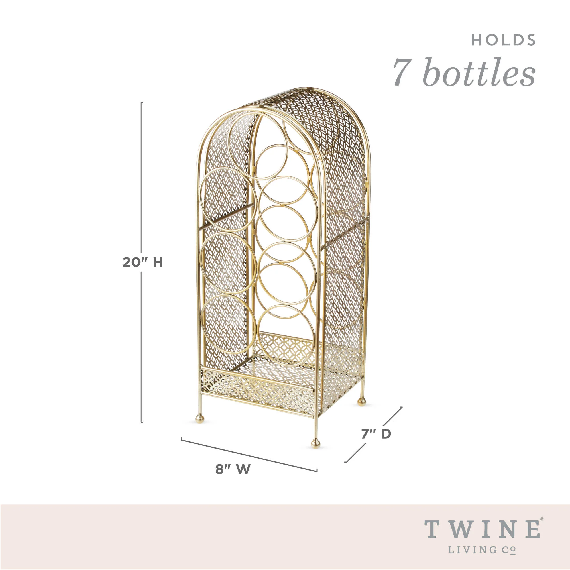 Trellis 7-Bottle Wine Rack - Image 6