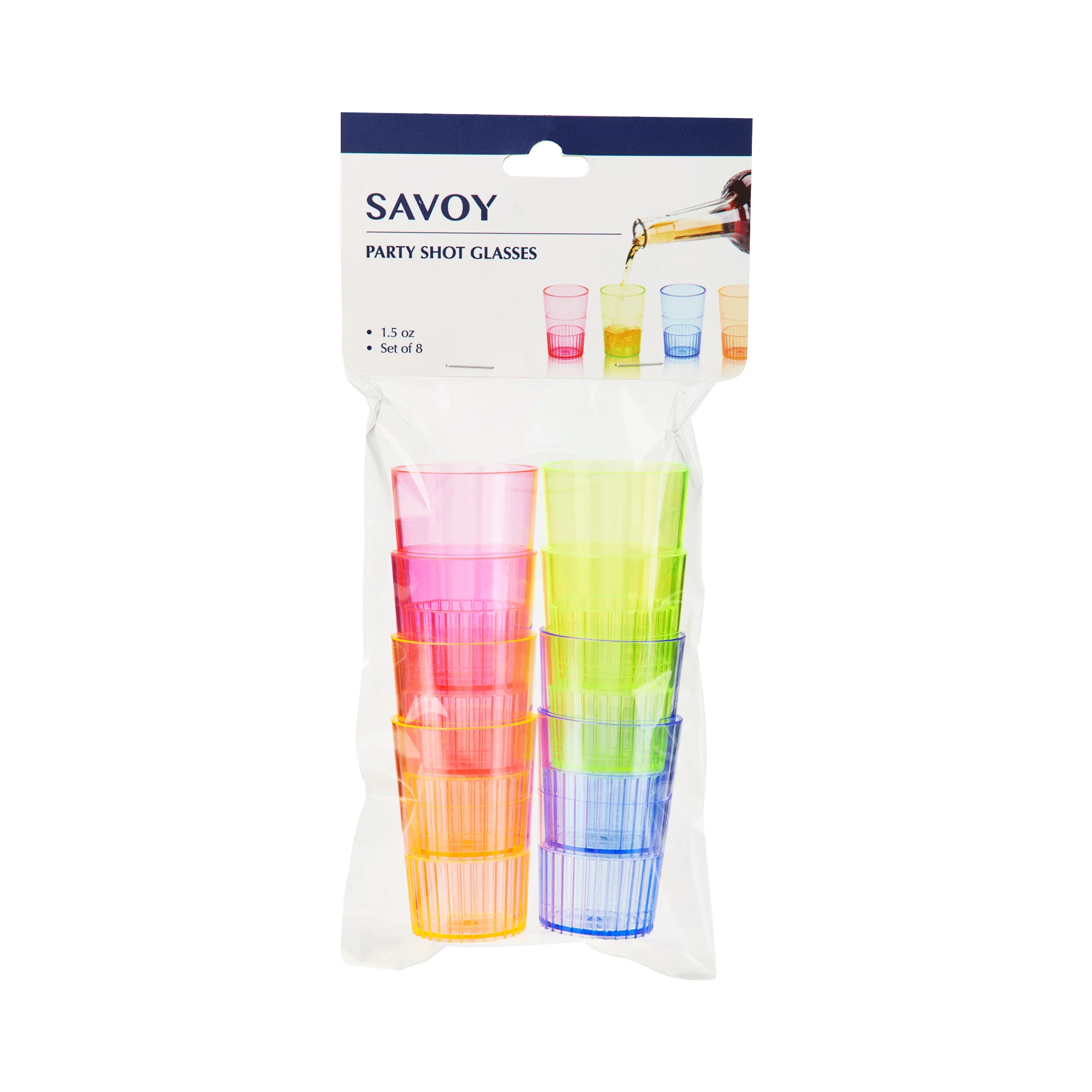 Savoy Party Shot Glasses, Set of 8 - Image 2