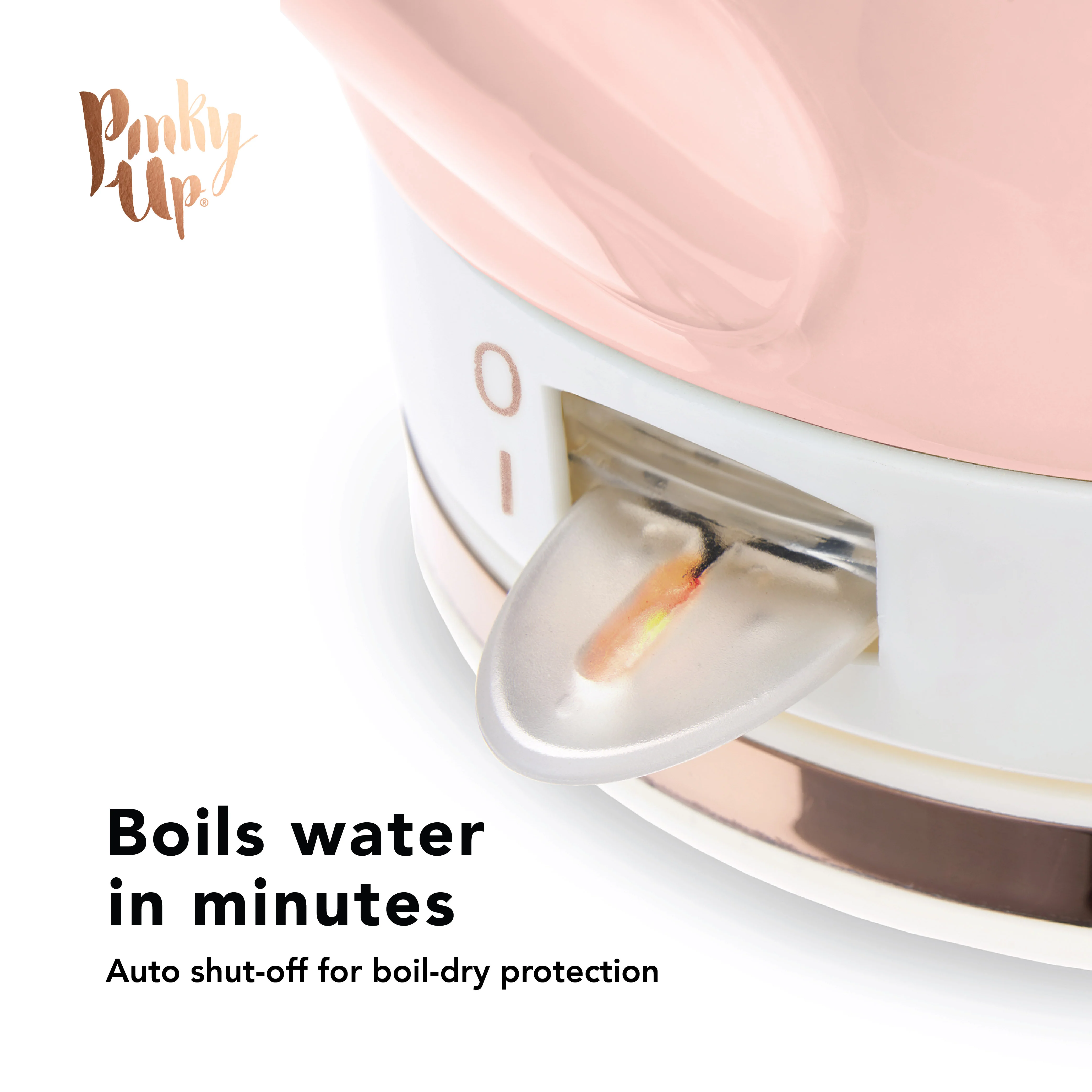 Noelle Ceramic Electric Tea Kettle in Pink - Image 8