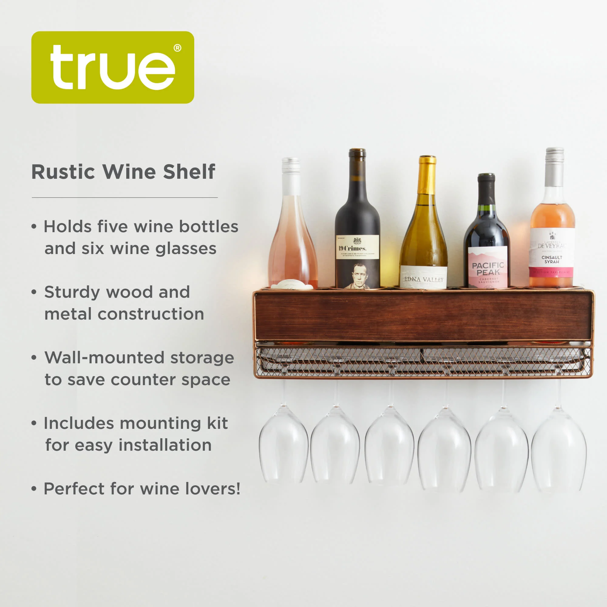 Rustic Wine Shelf - Image 5