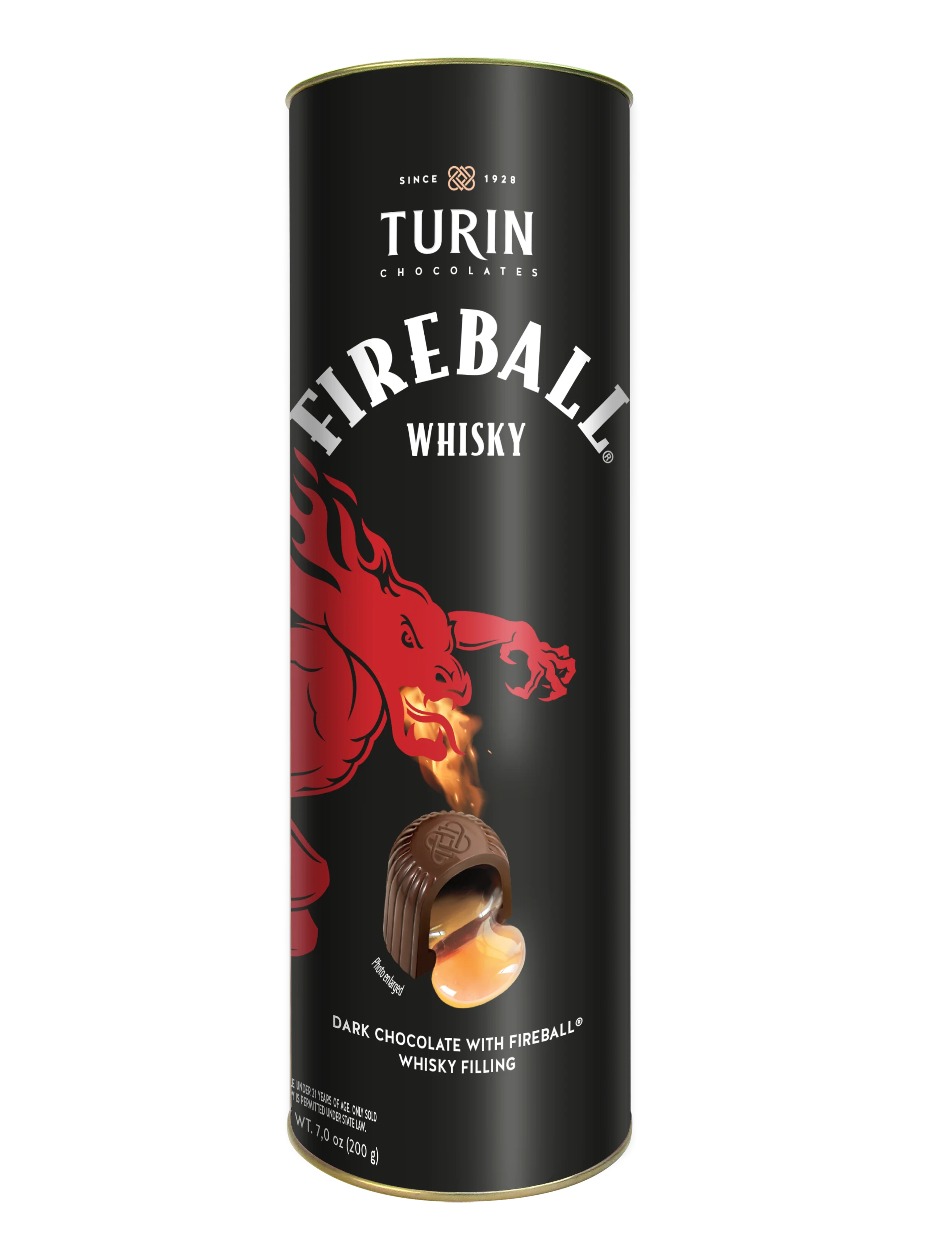 Fireball Liqueur Chocolate Tube, 7 oz