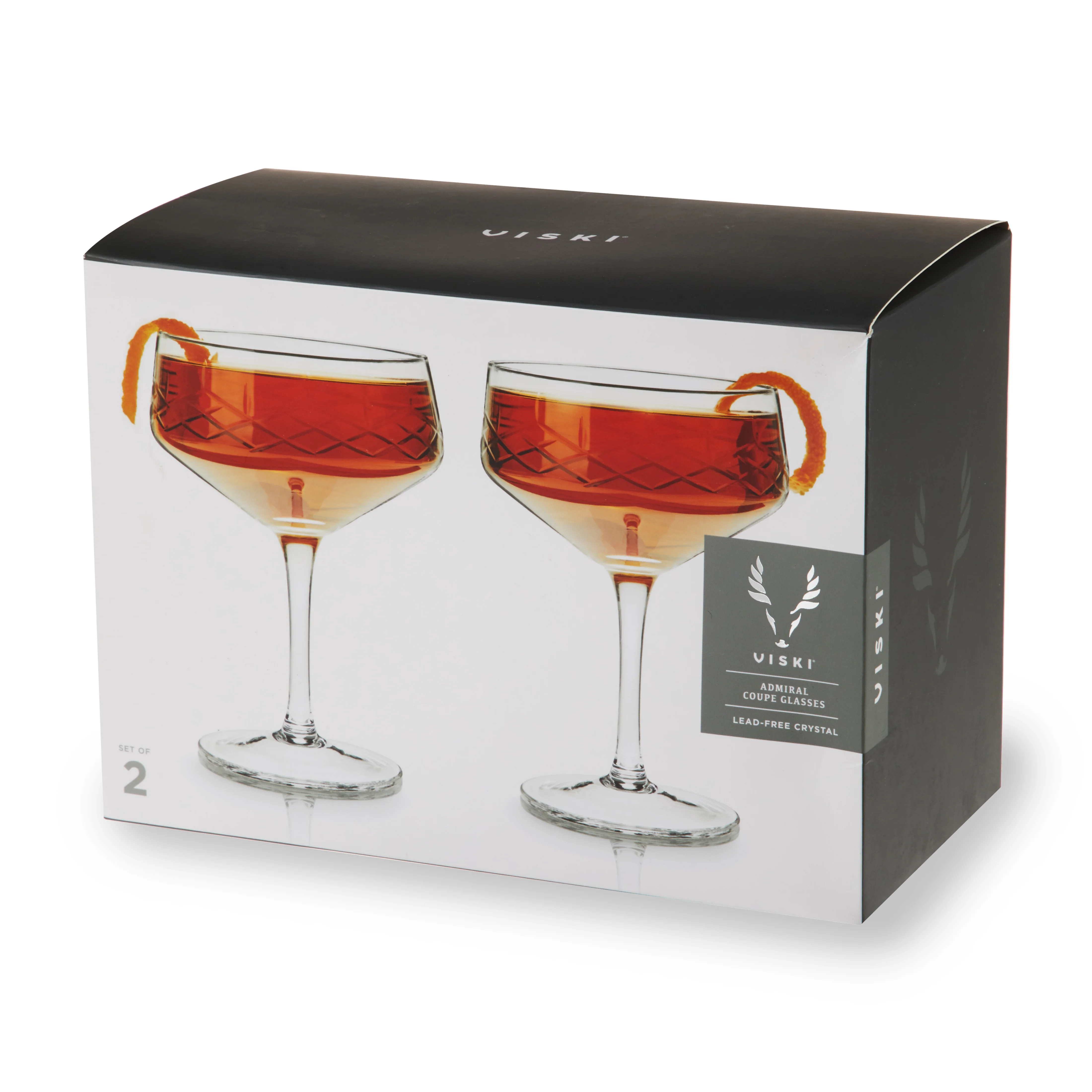Admiral Crystal Coupe Glasses, Set of 2 - Image 2