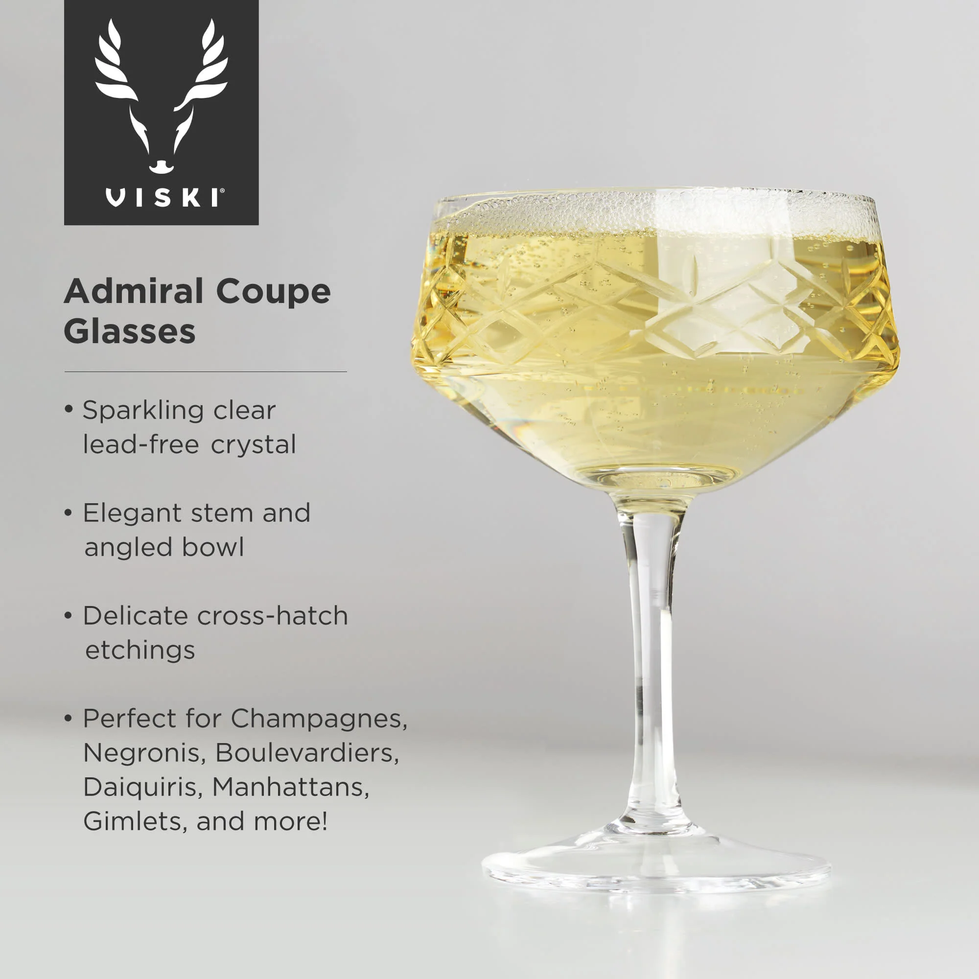 Admiral Crystal Coupe Glasses, Set of 2 - Image 6