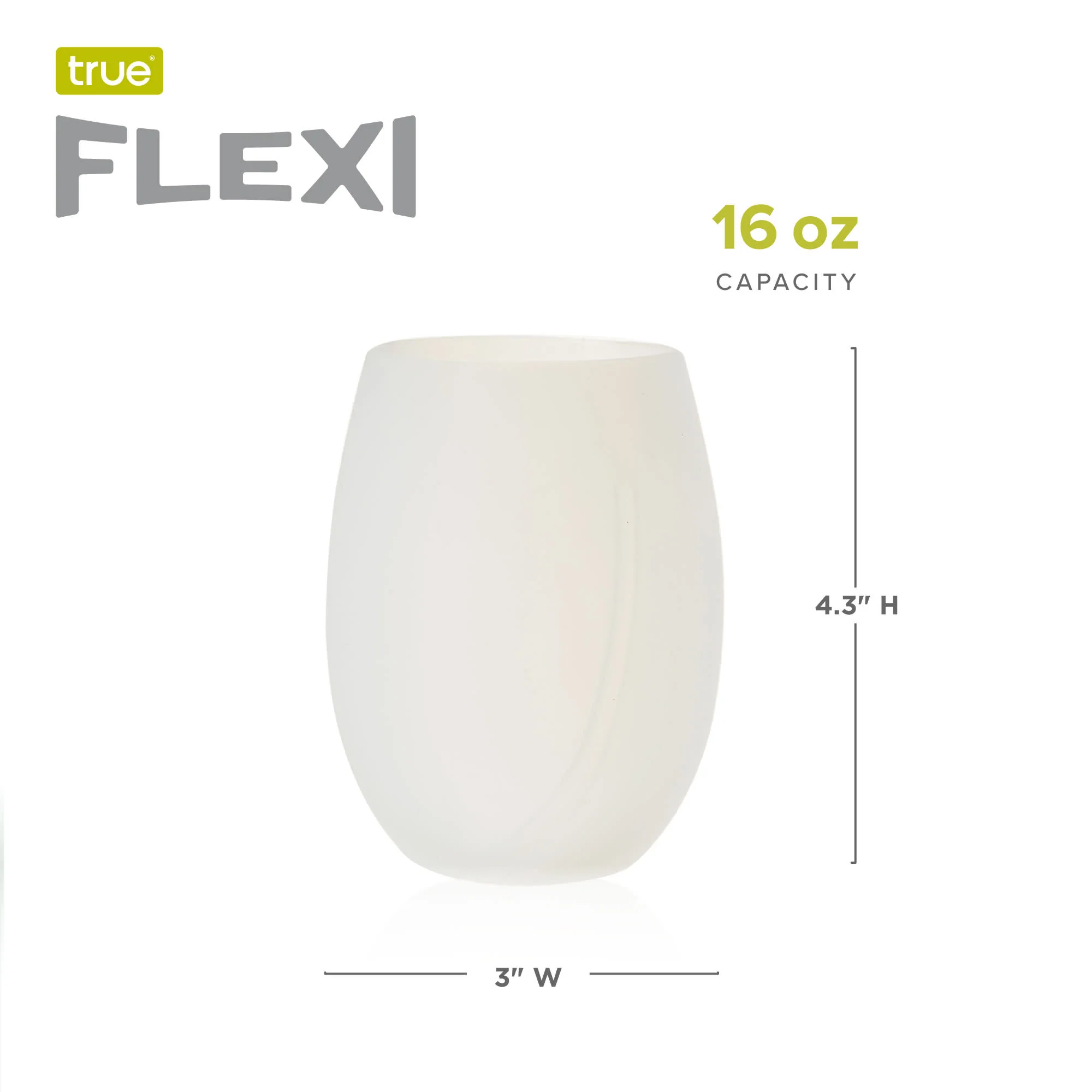 Flexi Aerating Silicone Wine Cups in White, Set of 2 - Image 8