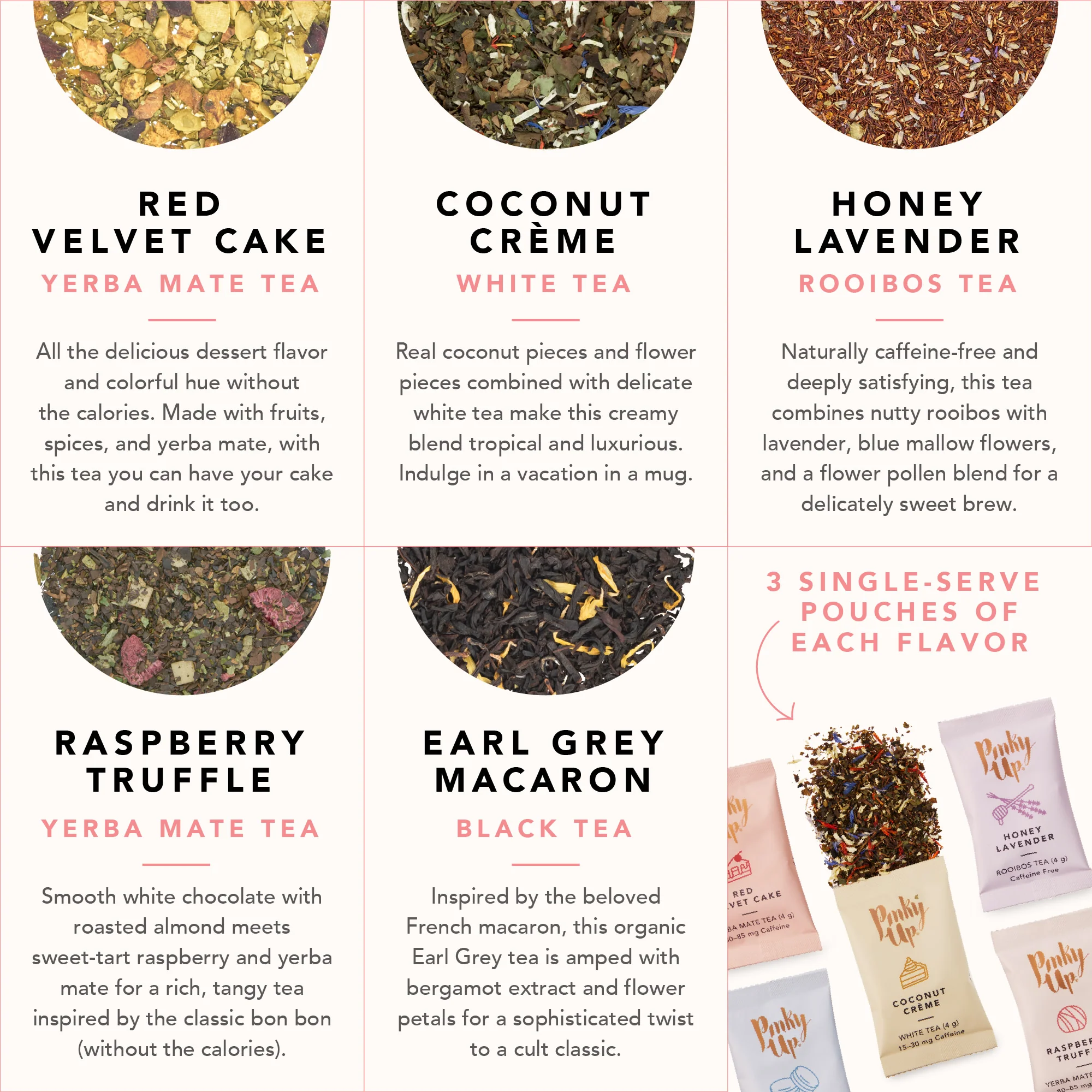 Dessert Assortment Loose Leaf Tea Sampler, 15 Pouches - Image 6