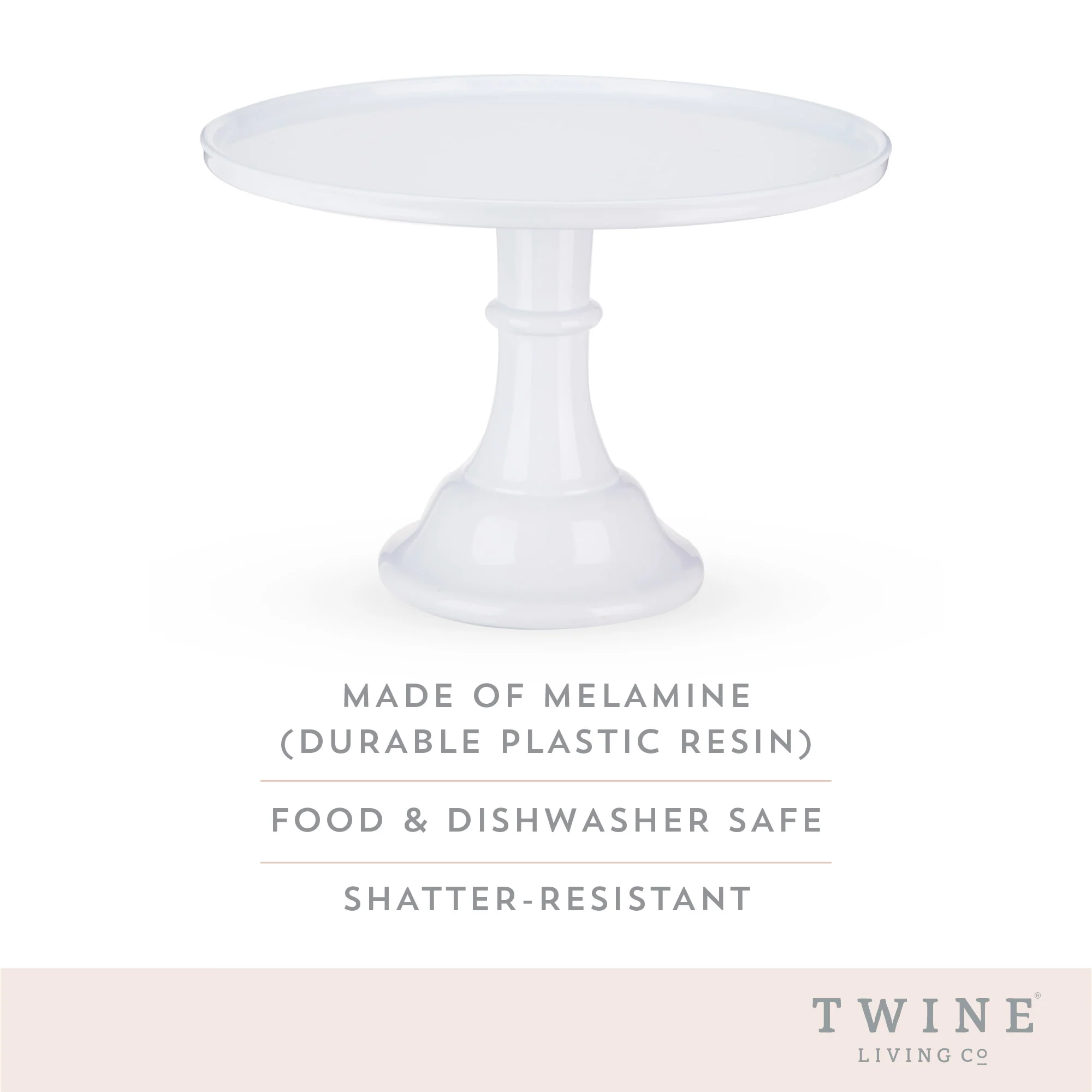 Melamine Cake Stand in White - Image 5