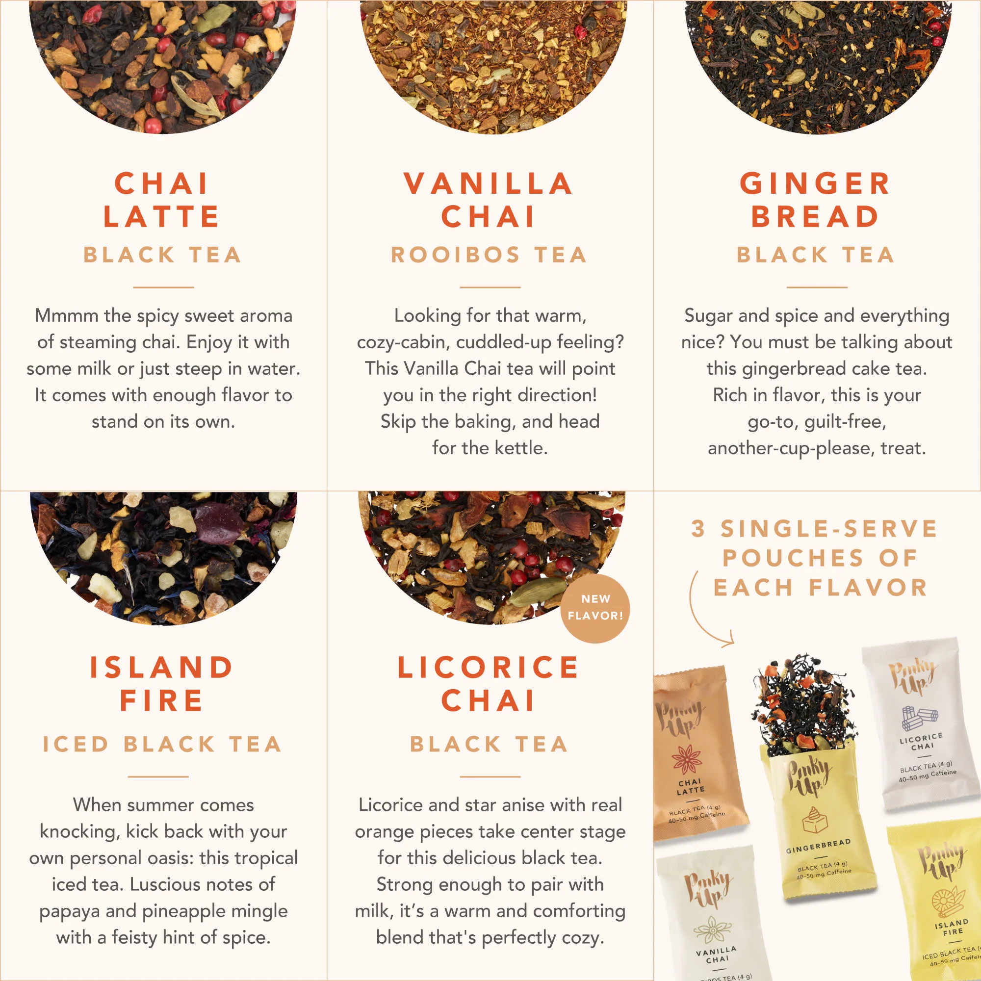 Chai Assortment Loose Leaf Tea Sampler, 15 Pouches - Image 6