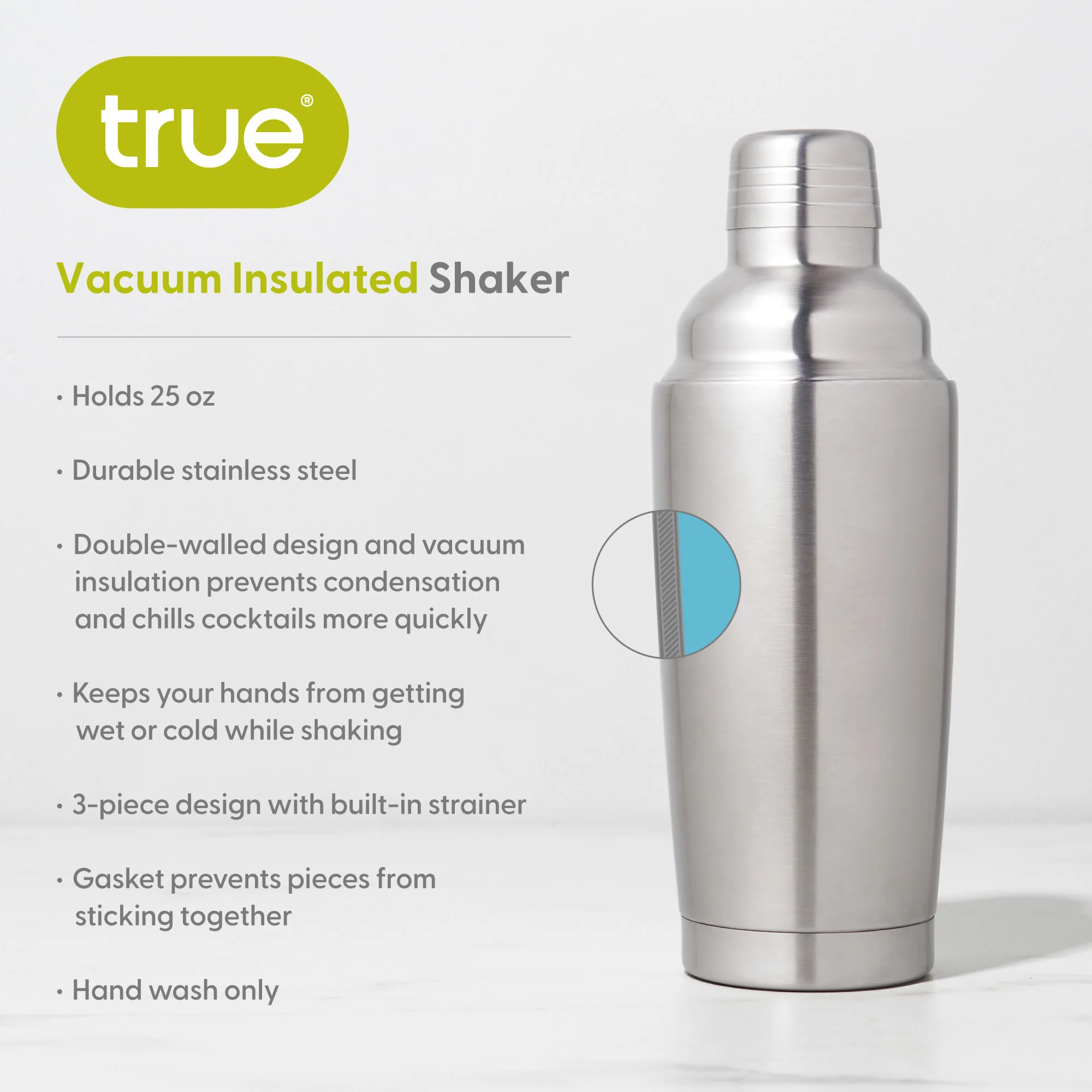 Vacuum Insulated Cocktail Shaker in Stainless Steel - Image 7