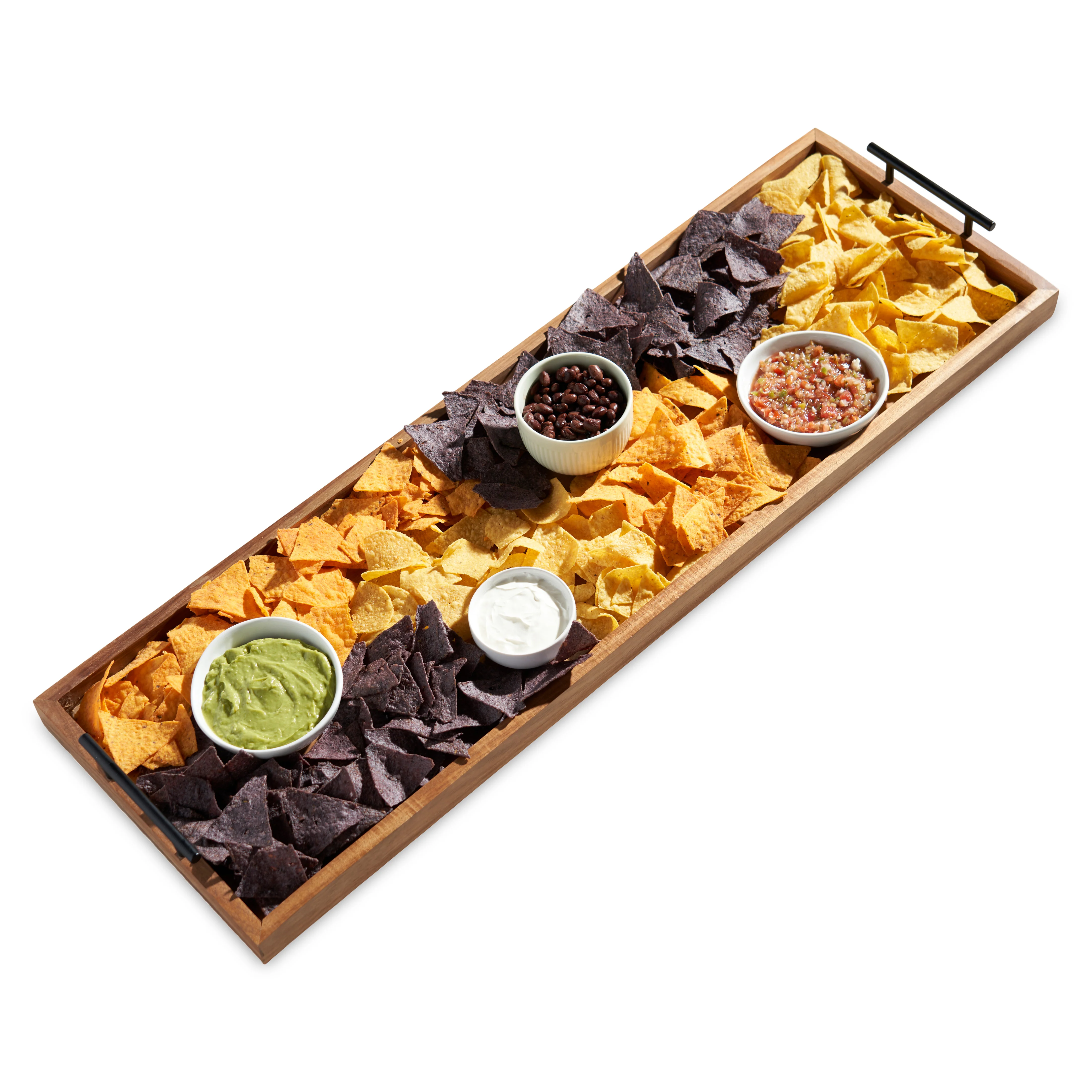 Acacia Wood Longboard Cheese Board with Metal Handle - Image 3