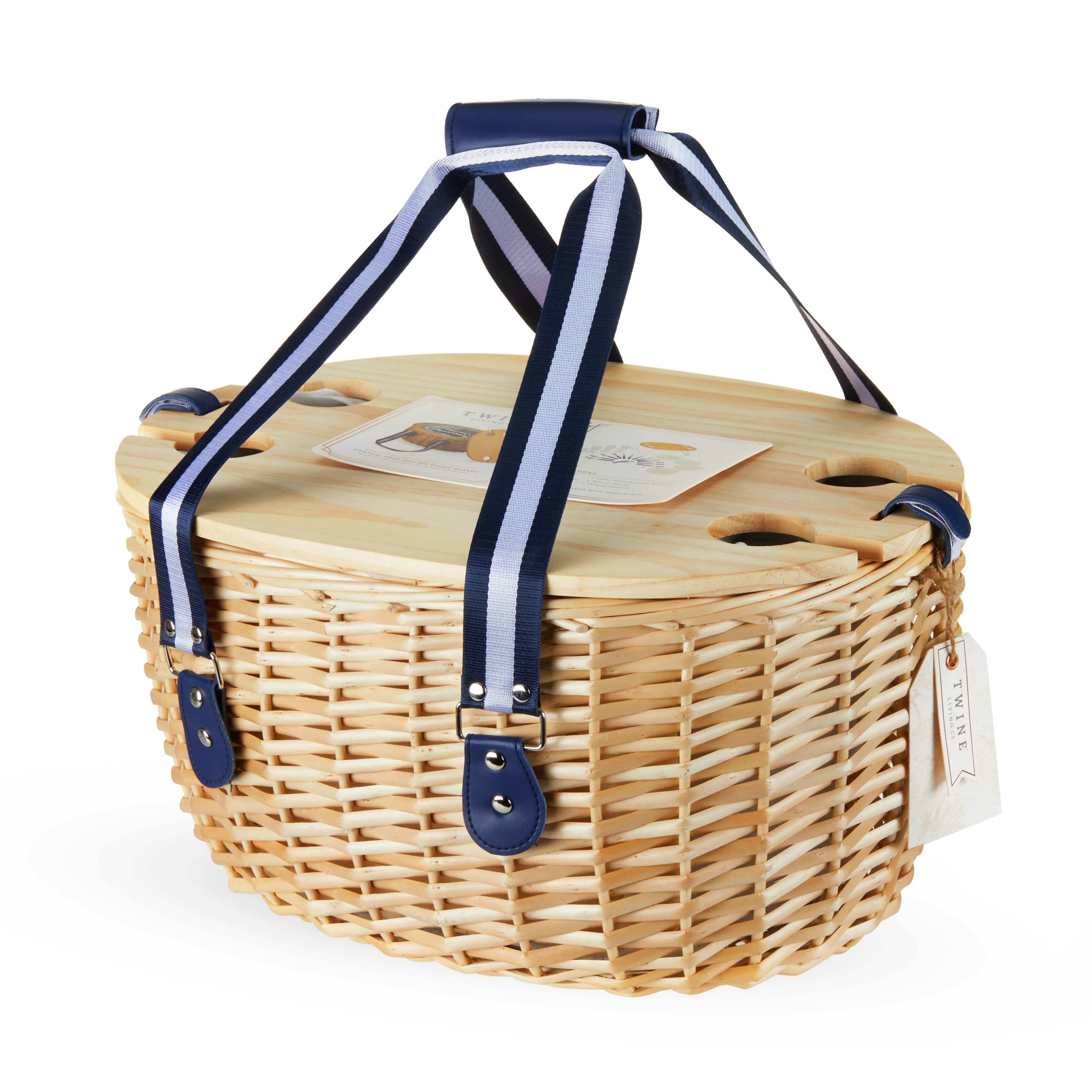 Central Park Willow Picnic Basket Set for Four - Image 2