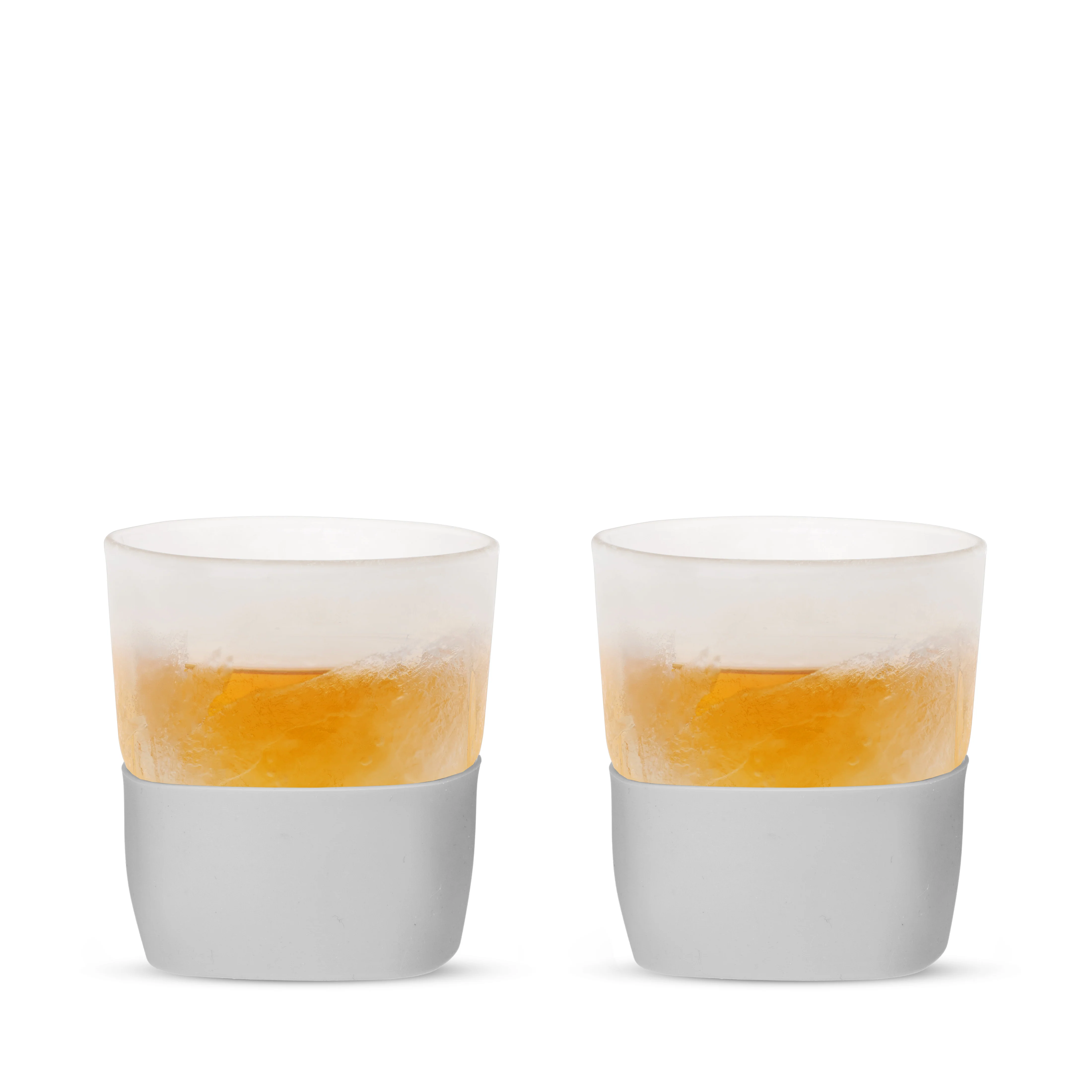 Glass FREEZE Whiskey Cooling Cup in Gray, Set of 2