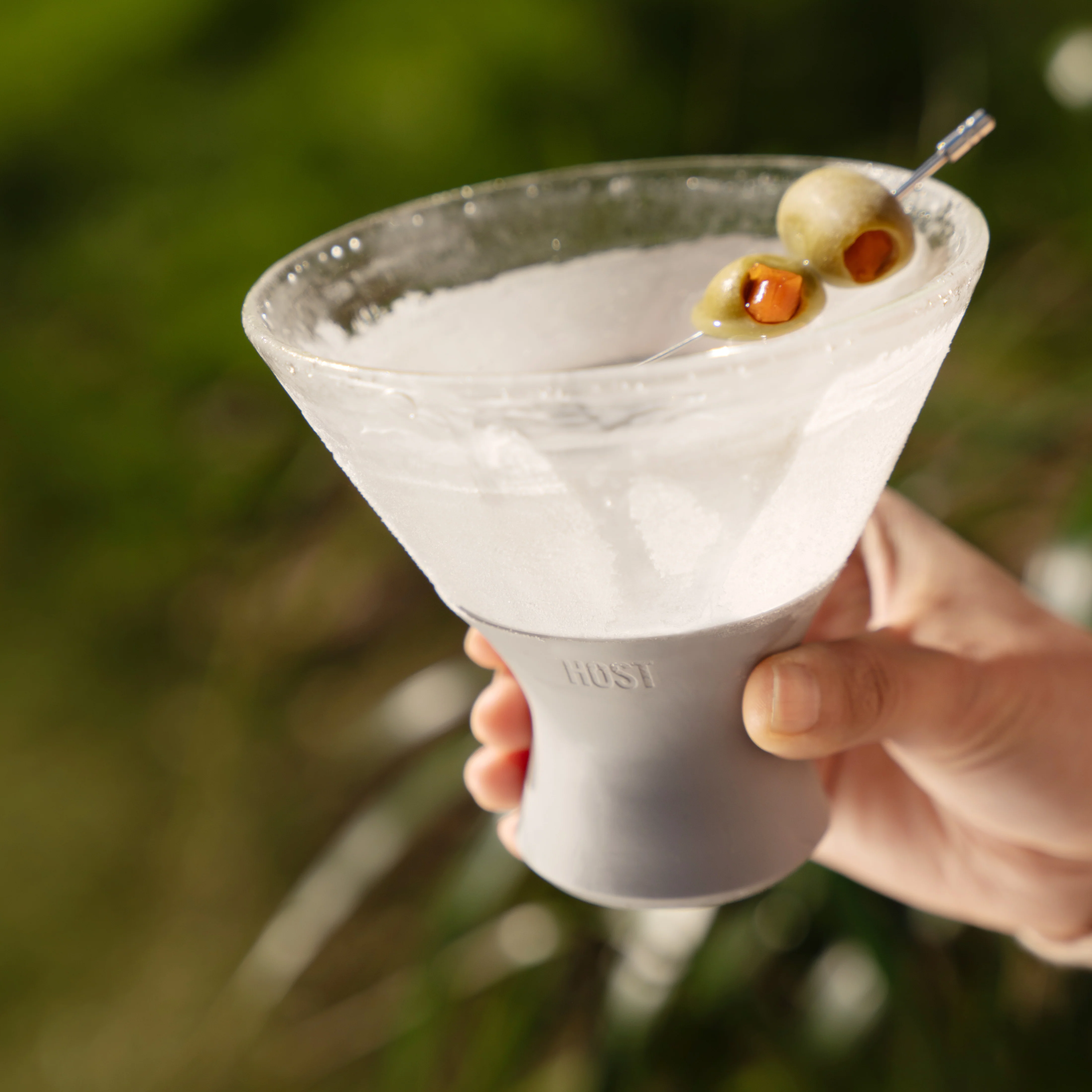 Glass FREEZE Martini Cooling Cup in Gray, Set of 2 - Image 4