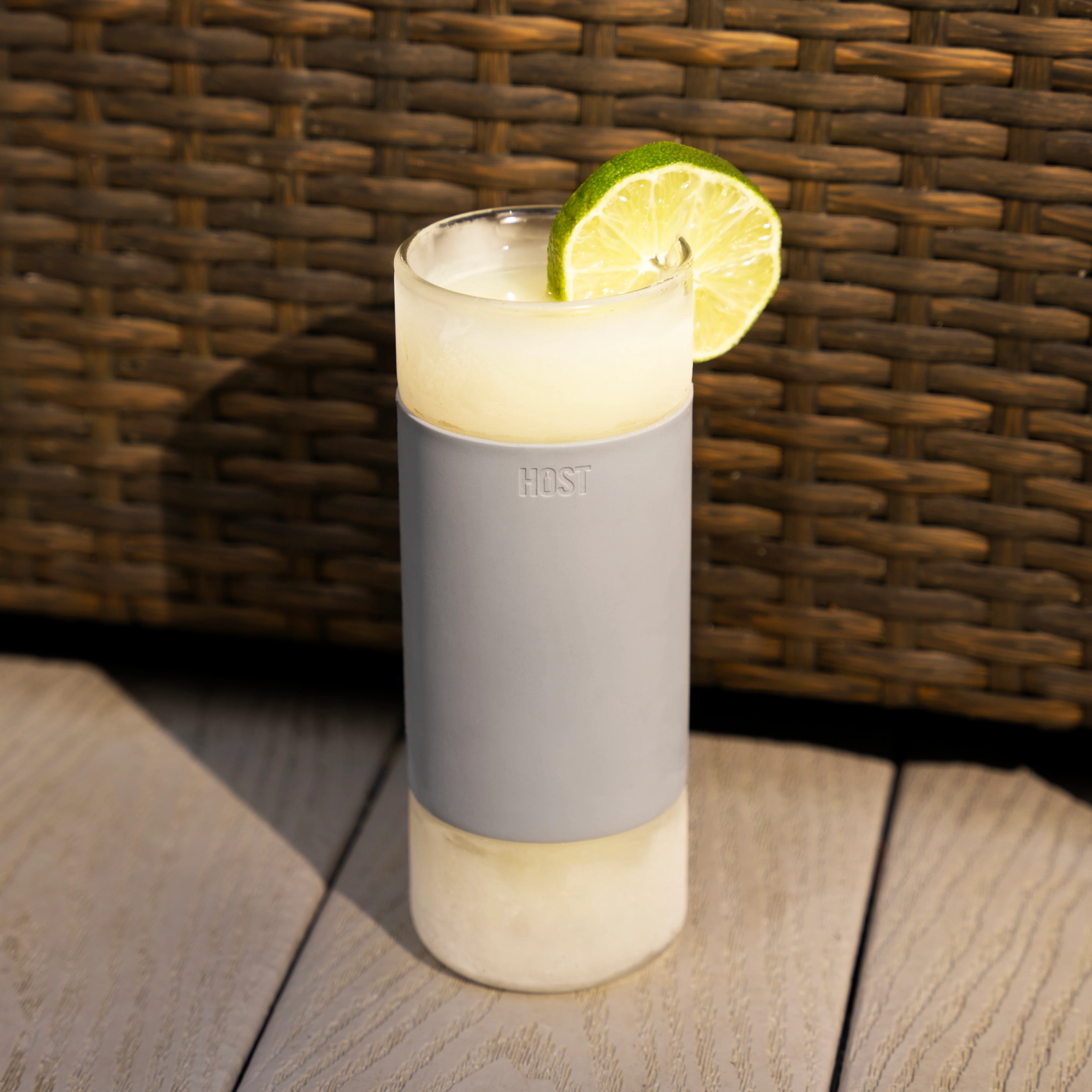 Glass FREEZE Highball Cooling Cups in Gray, Set of 2 - Image 5