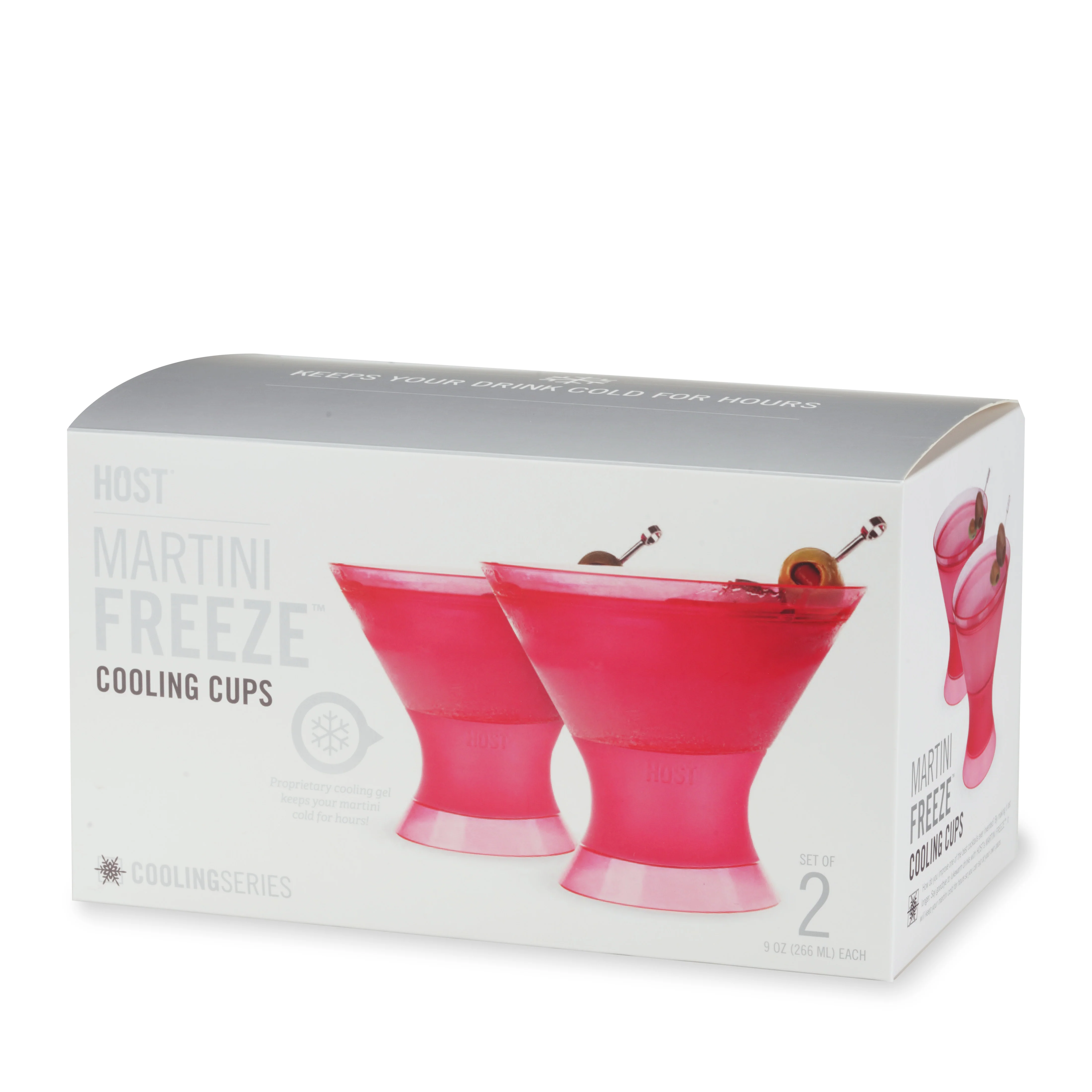 Martini FREEZE Cooling Cup in Punch Pink, Set of 2 - Image 2