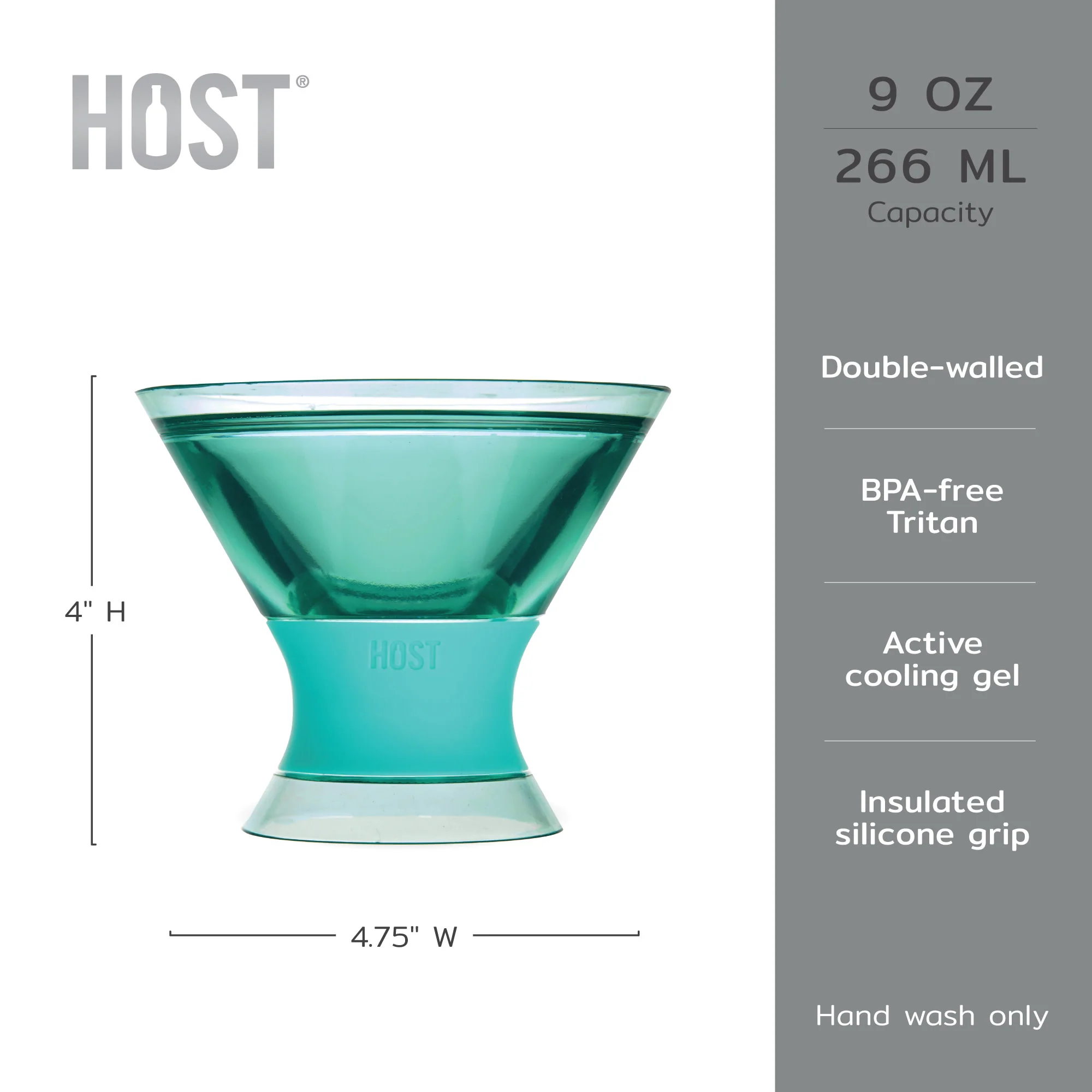 Martini FREEZE Cooling Cup in Assorted Vivid Colors, CDU 6ct - Image 4