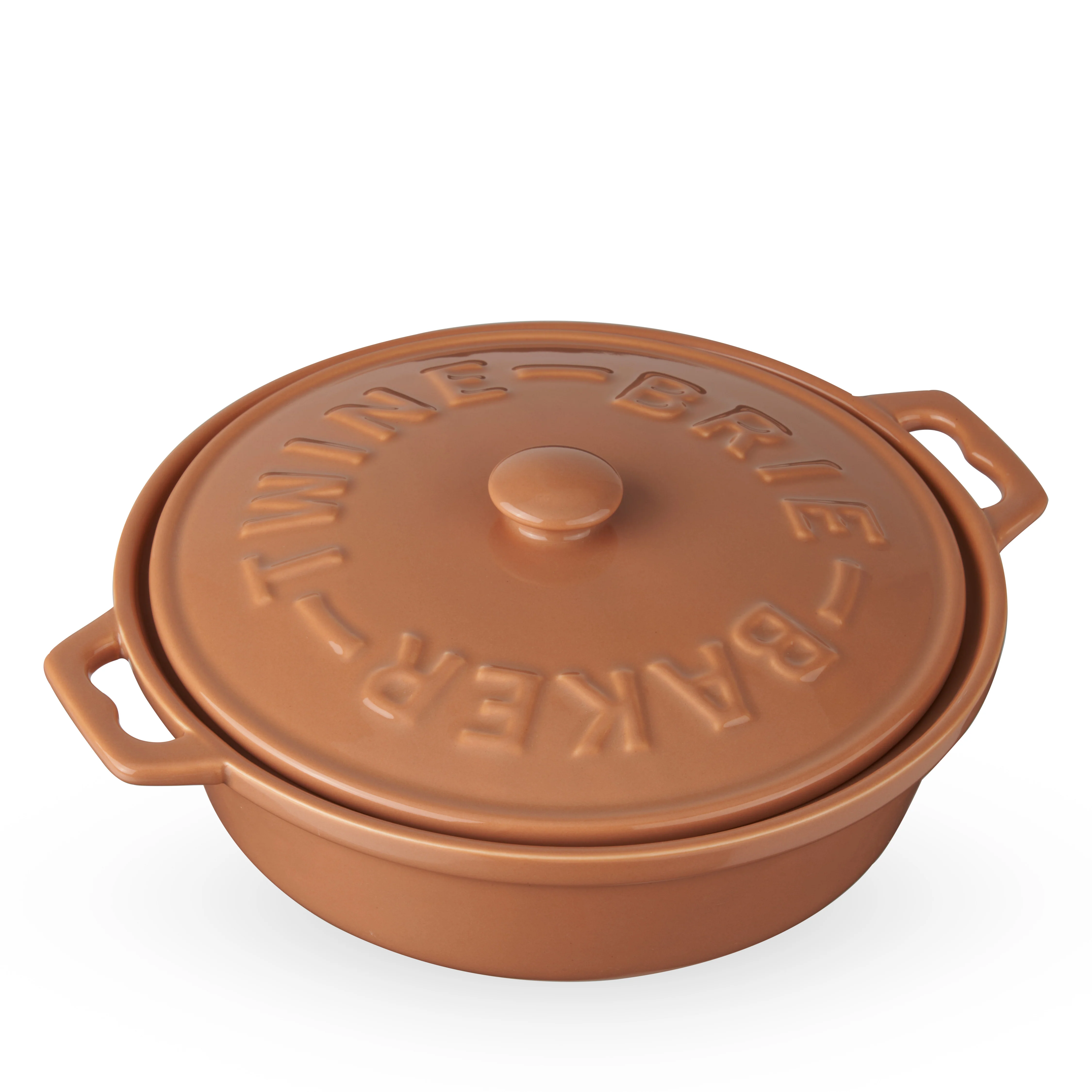 Terra Cotta Brie Baker with Wood Spreader - Image 3