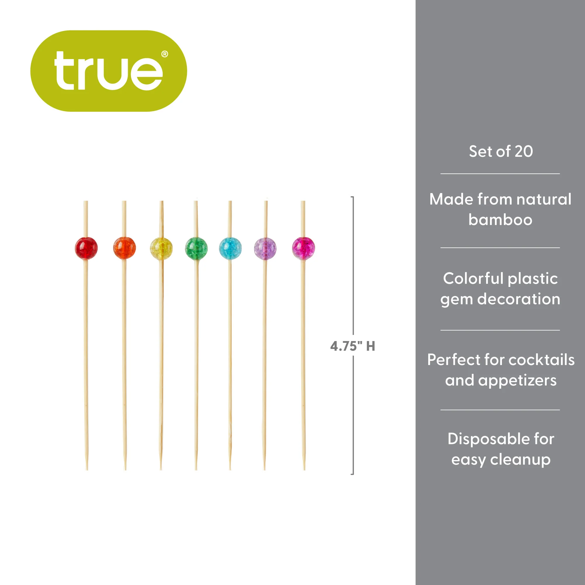Ball Cocktail Picks, Set of 20 - Image 7
