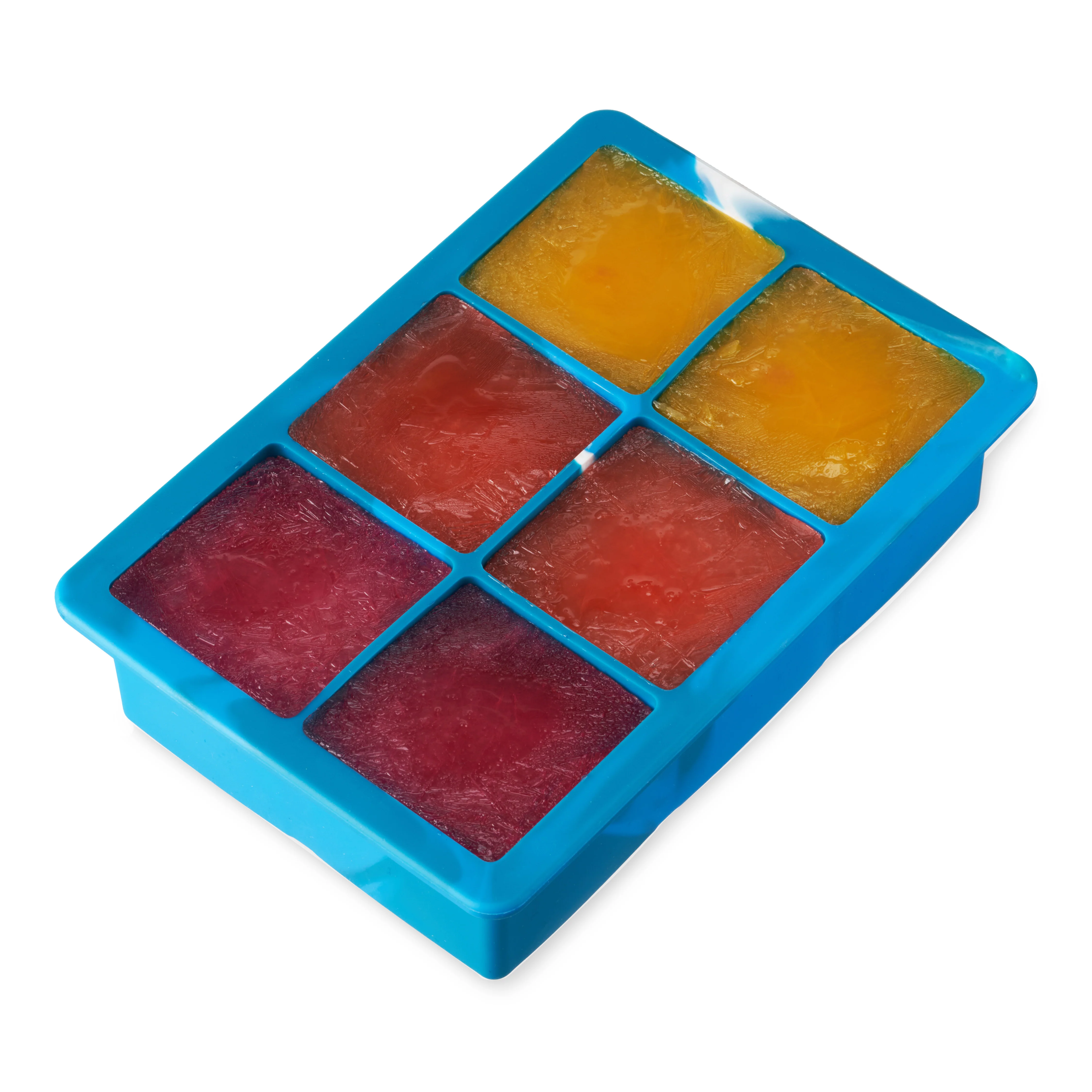 2" Ice Cube Tray with Lid in Blue Marble - Image 3