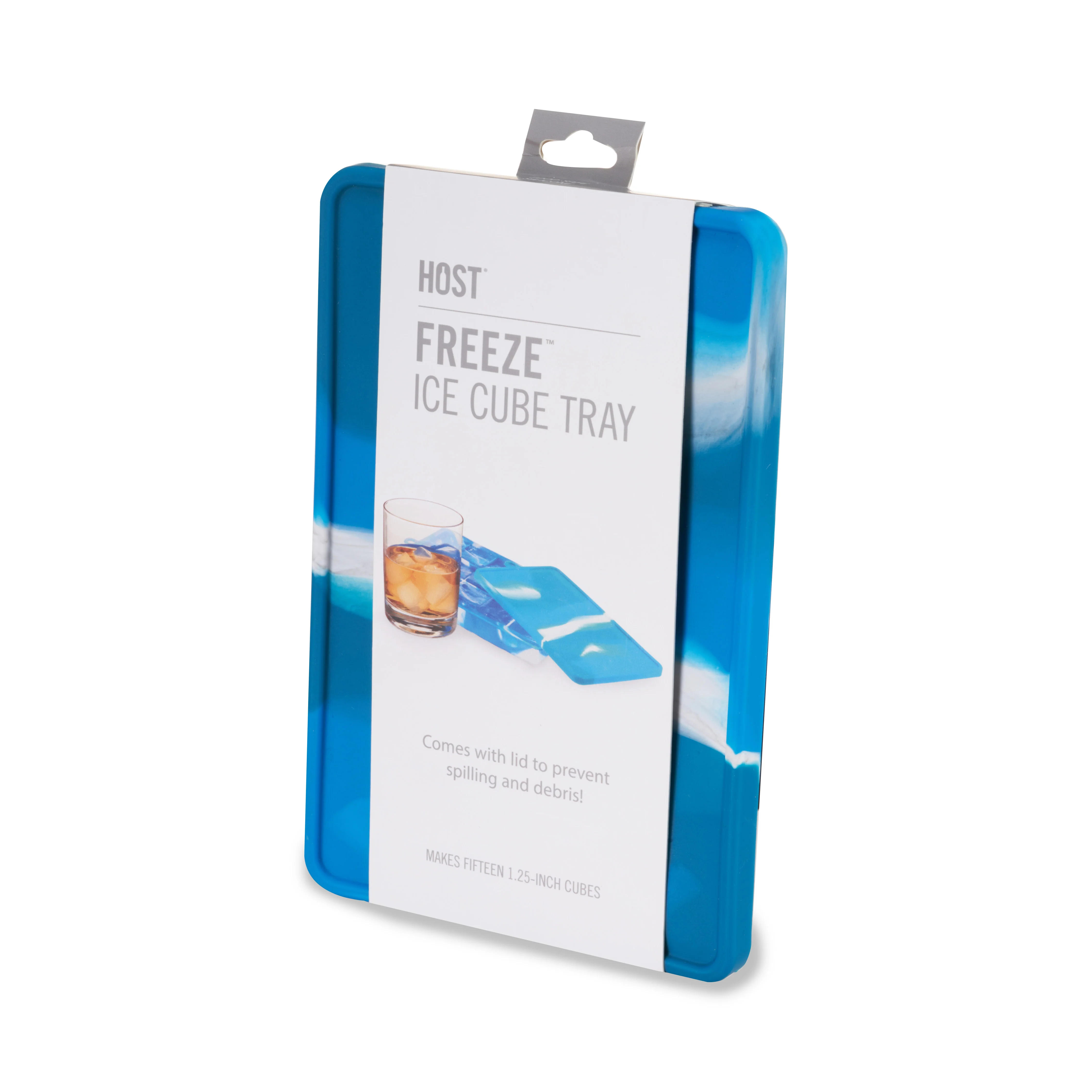 1.25" Ice Cube Tray with Lid in Blue Marble - Image 2
