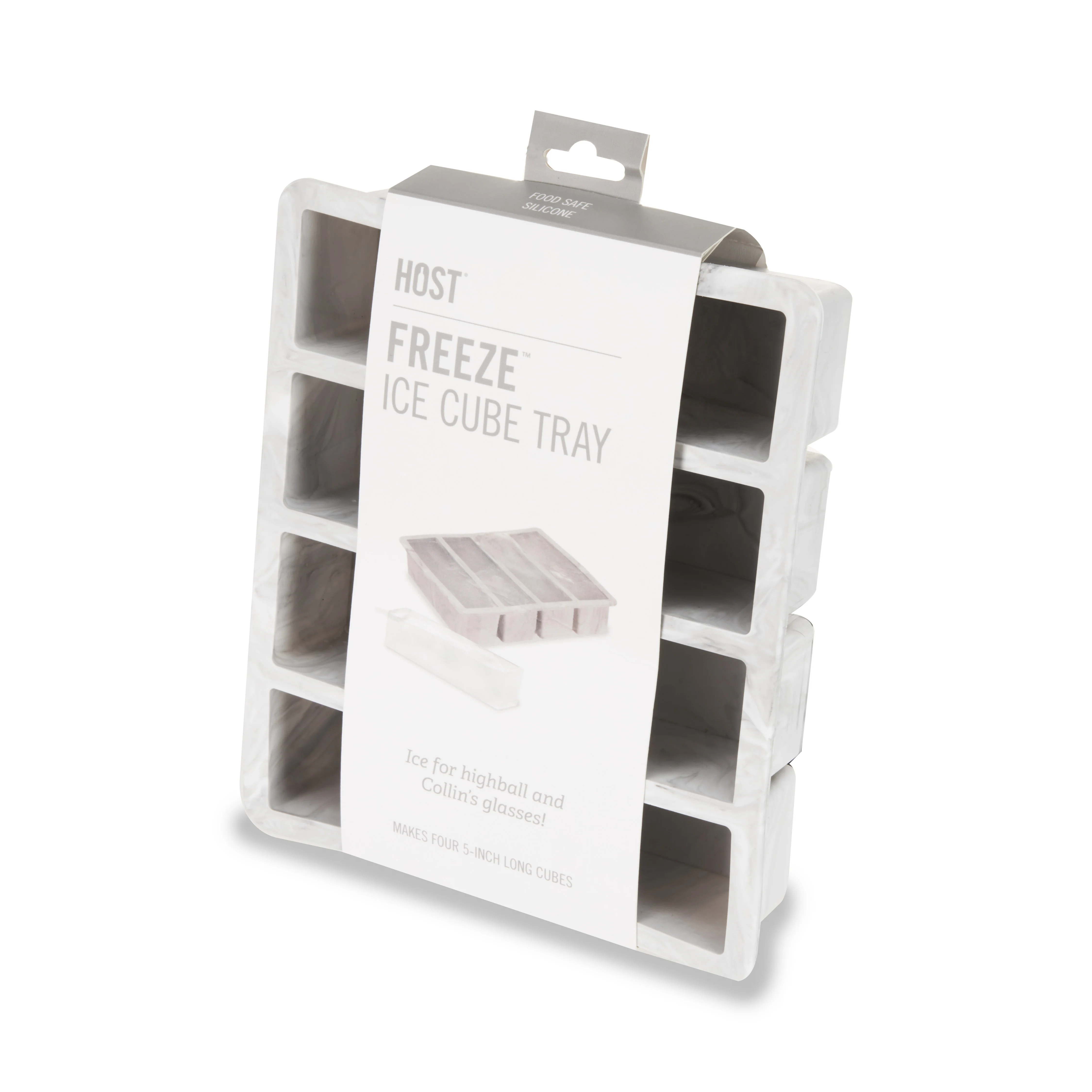 Water Bottle Ice Cube Tray in Gray Marble - Image 2