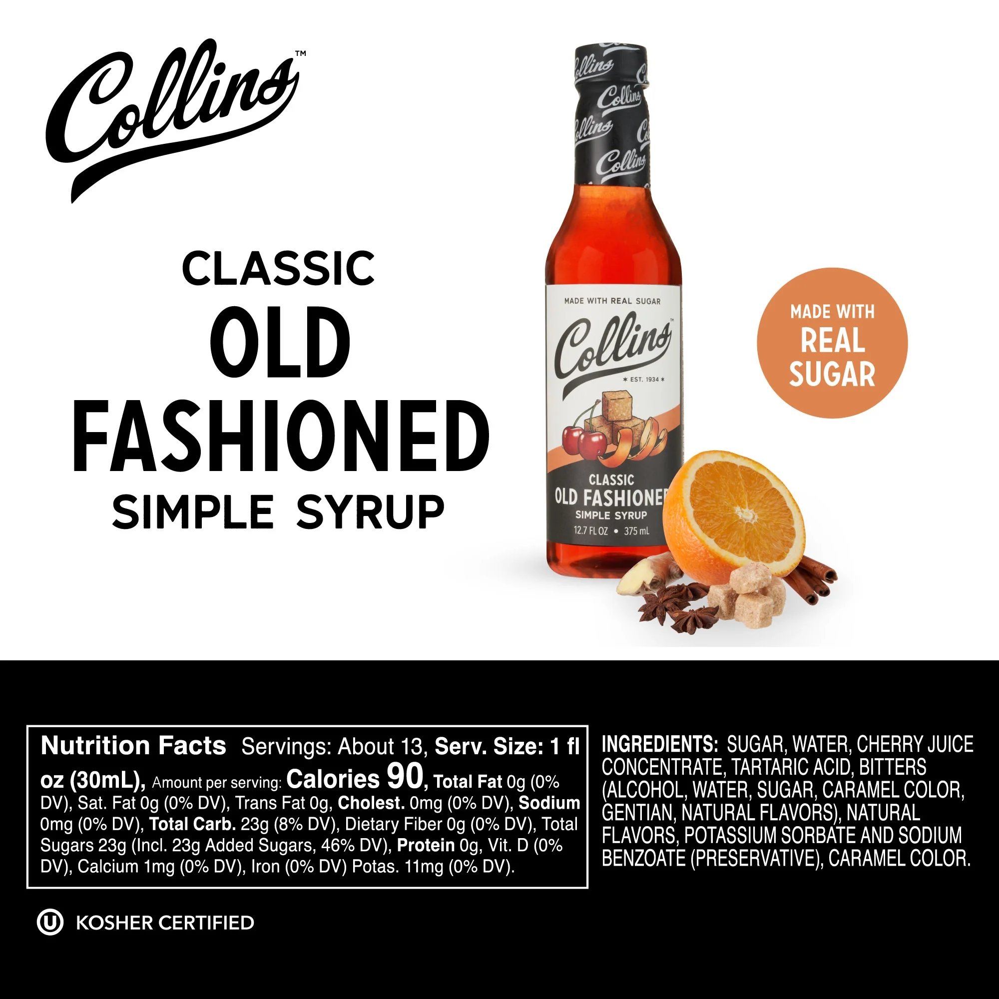 Classic Old Fashioned Simple Syrup, 12.7 oz - Image 6