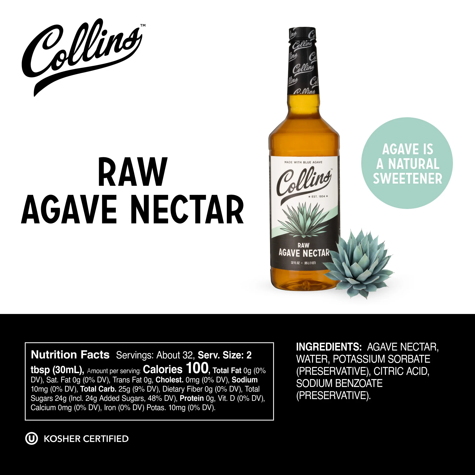 Raw Agave Nectar, 32 oz - Image 6