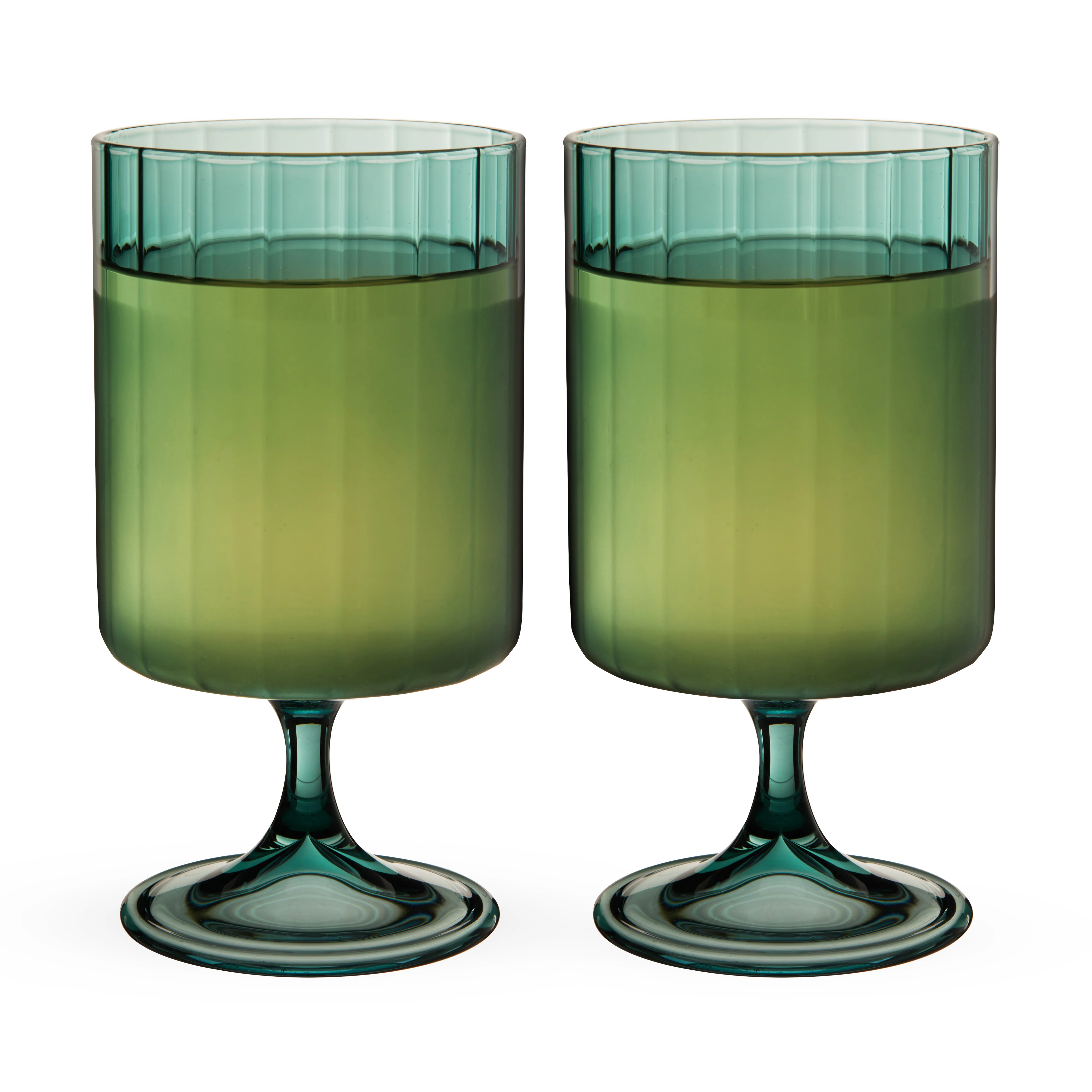 Malachite Stemmed Optic Tumblers, Set of 2 - Image 3