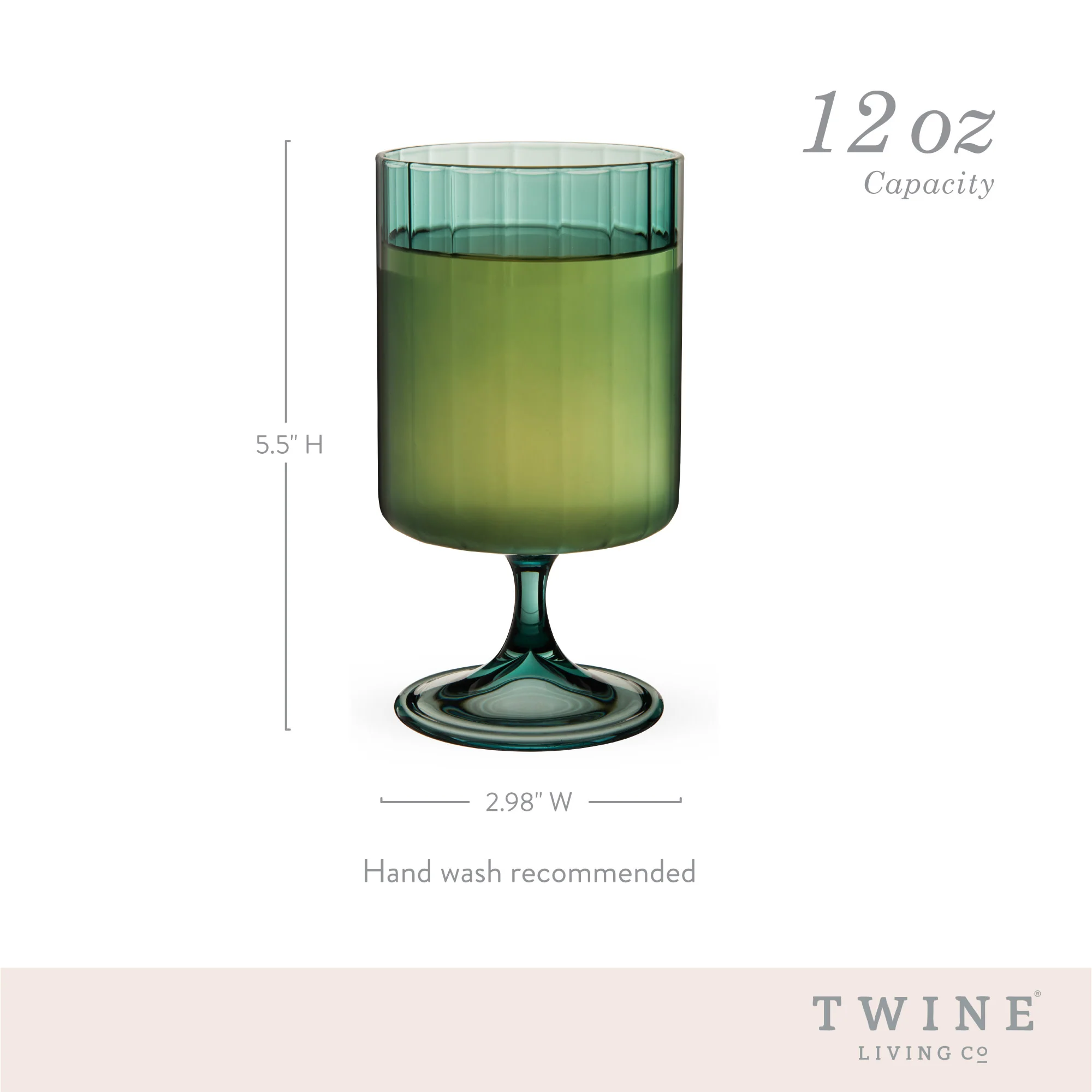 Malachite Stemmed Optic Tumblers, Set of 2 - Image 7