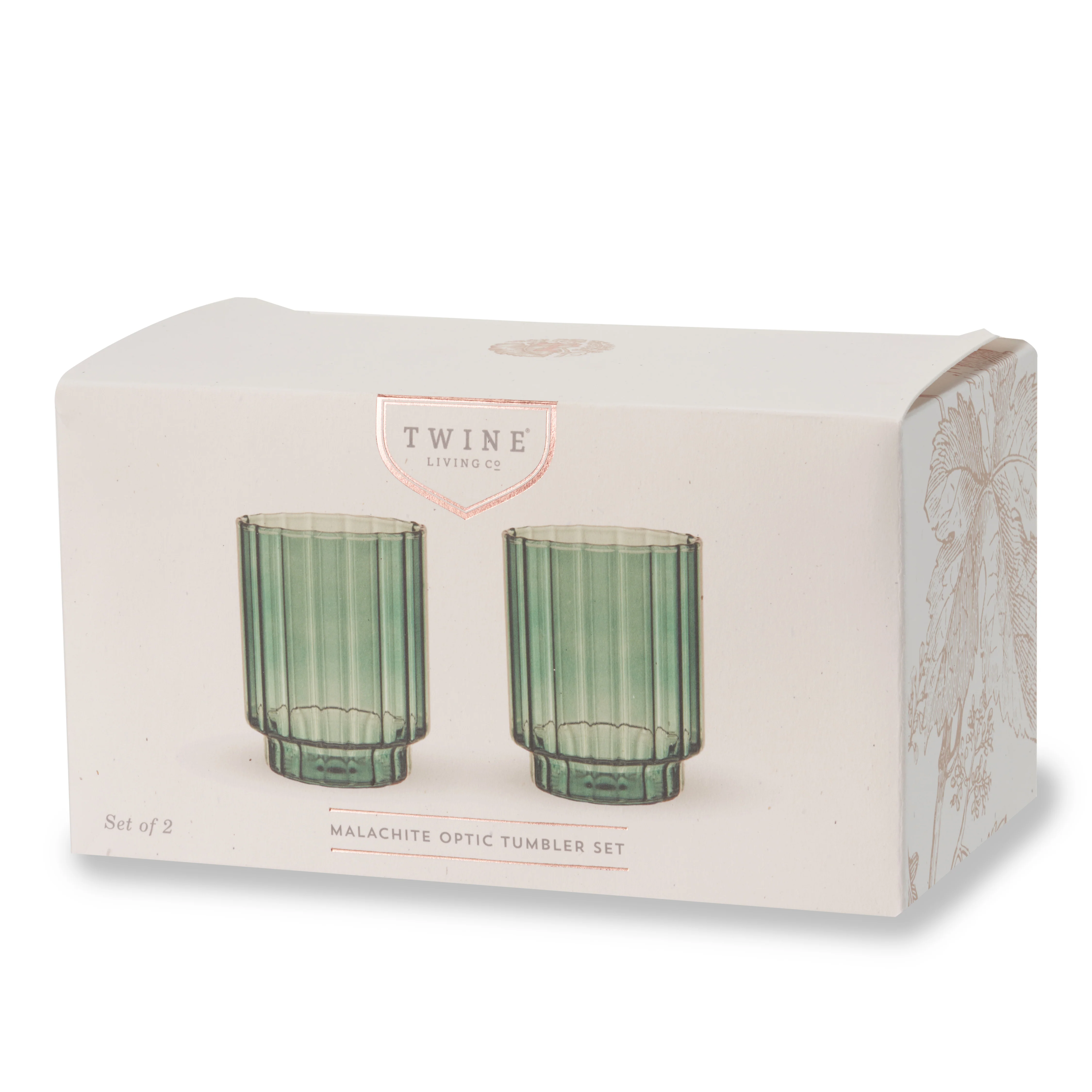 Malachite Optic Tumblers, Set of 2 - Image 2