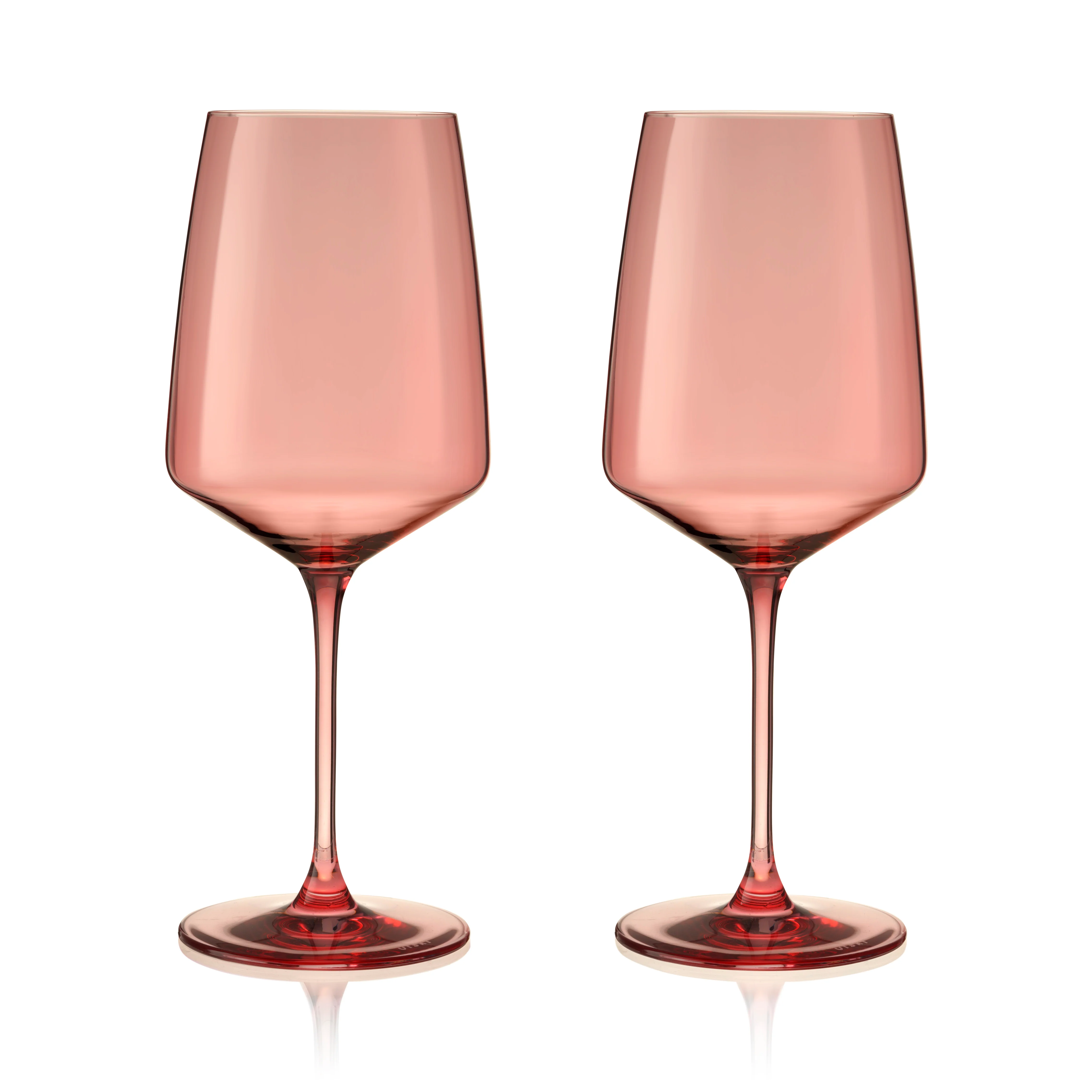 Reserve Nouveau Crystal Wine Glasses in Pomelo, Set of 2 - Image 3