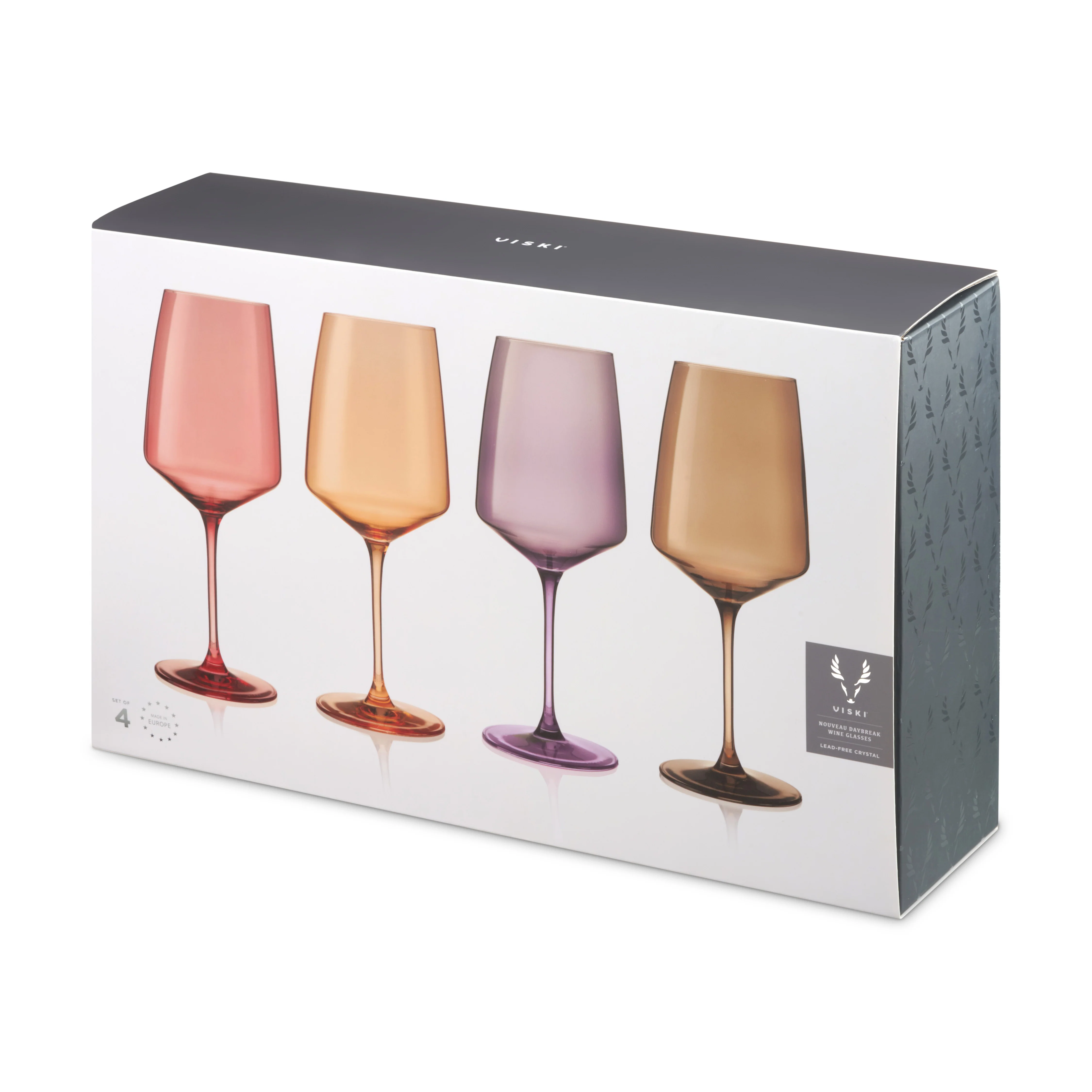 Reserve Nouveau Crystal Wine Glasses in Daybreak, Set of 4 - Image 2
