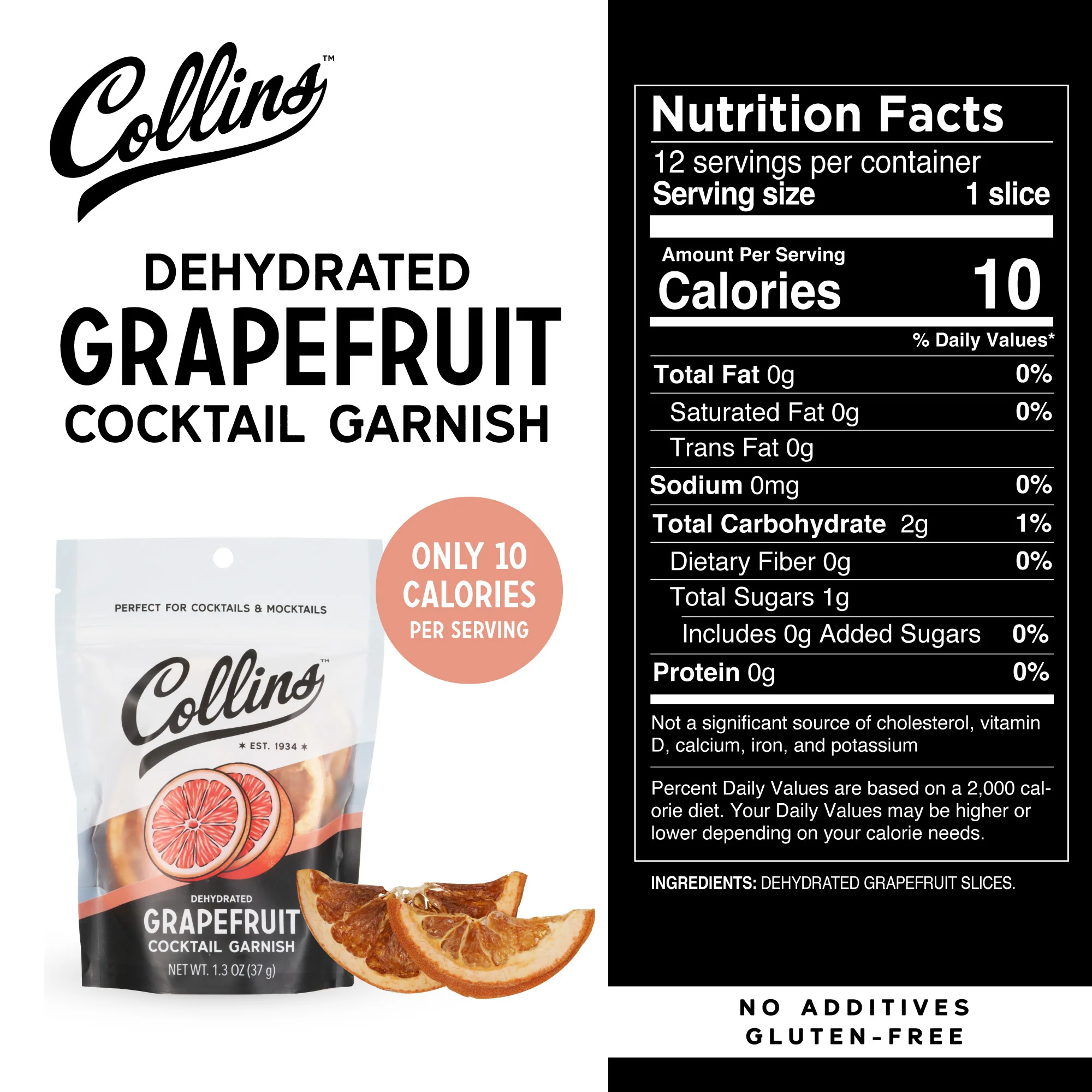 Dehydrated Grapefruit Cocktail Garnish, 1.3 oz - Image 6