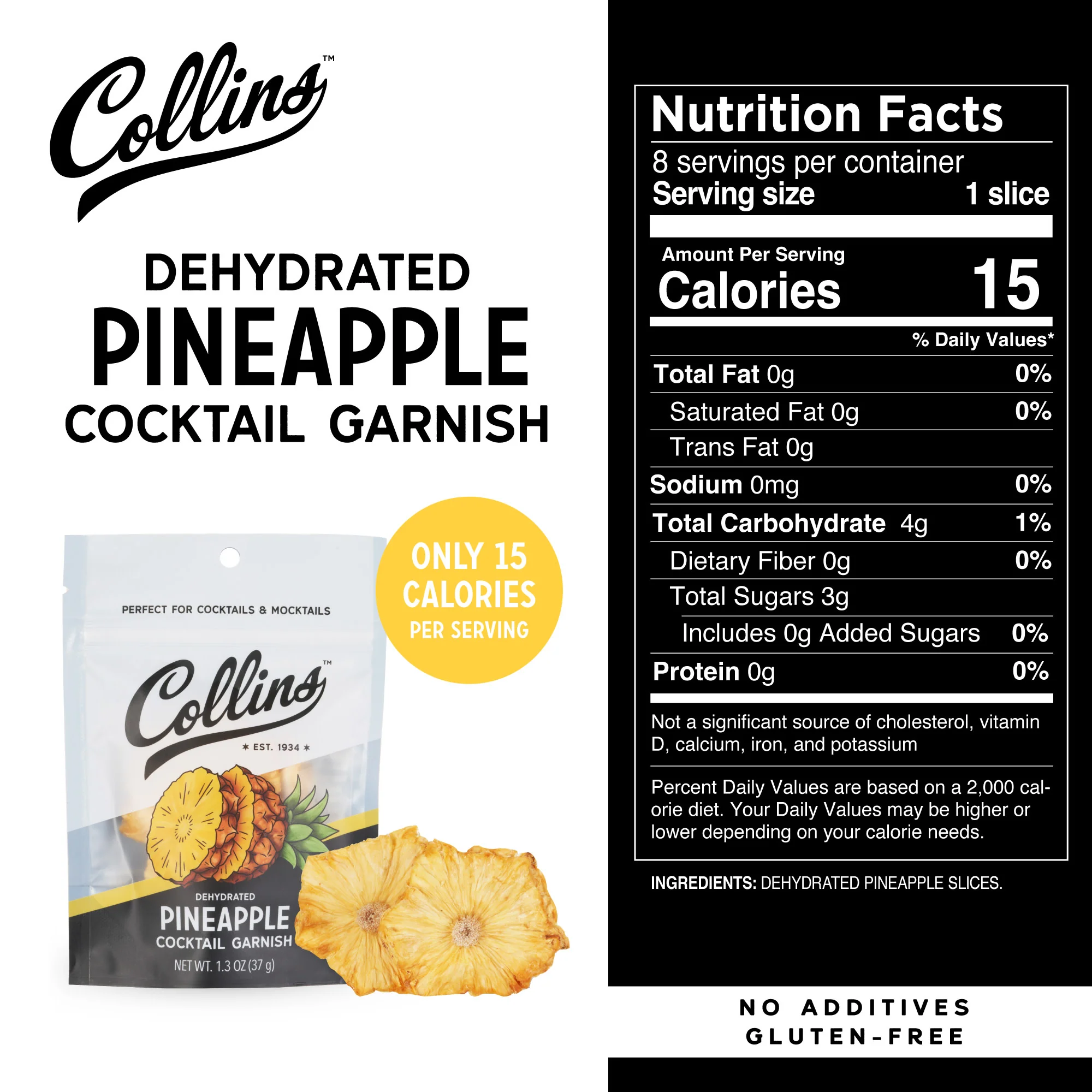 Dehydrated Pineapple Cocktail Garnish, 1.3 oz - Image 6