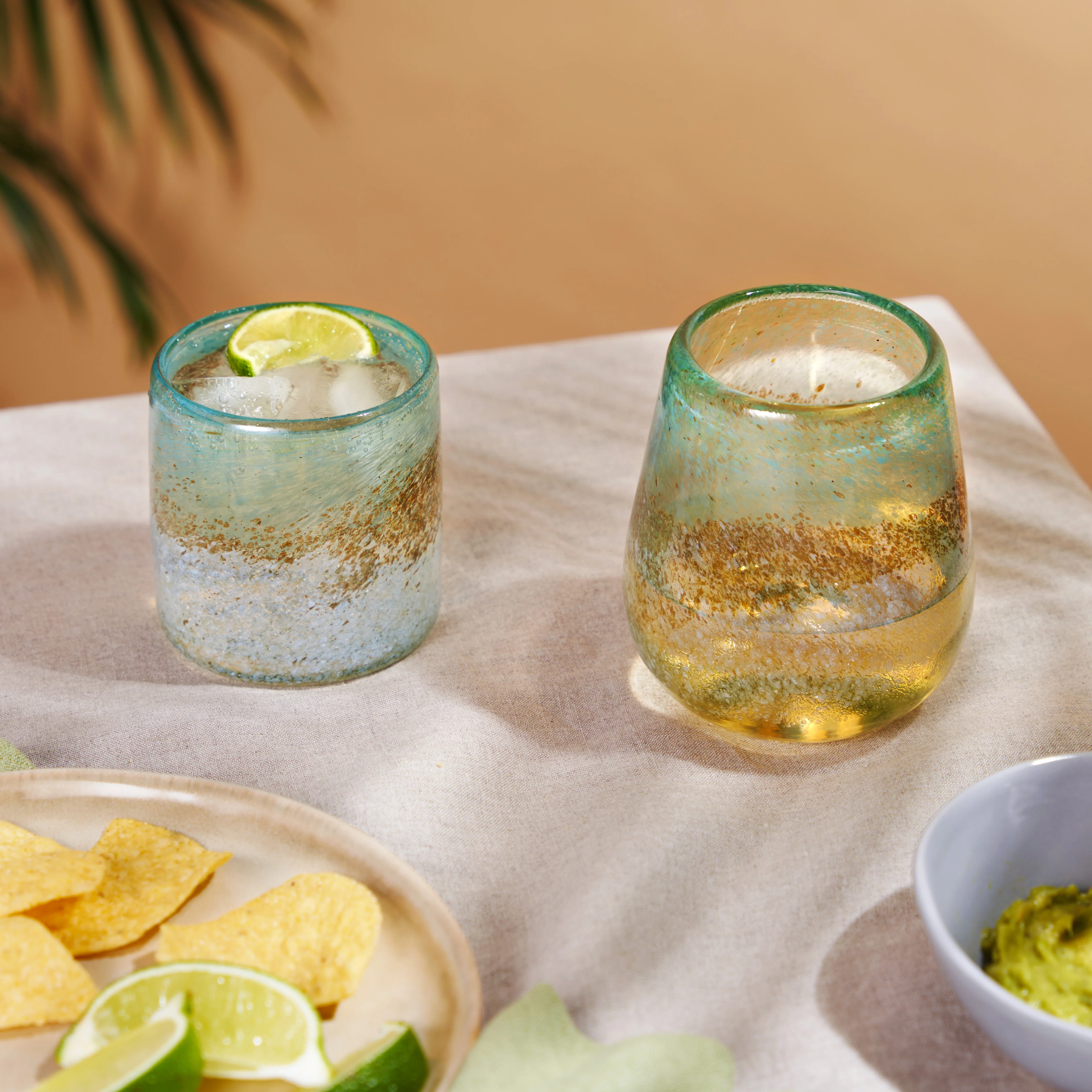 Segunda Vida Playa Bonita Recycled Stemless Wine Glasses, Set of 2 - Image 5