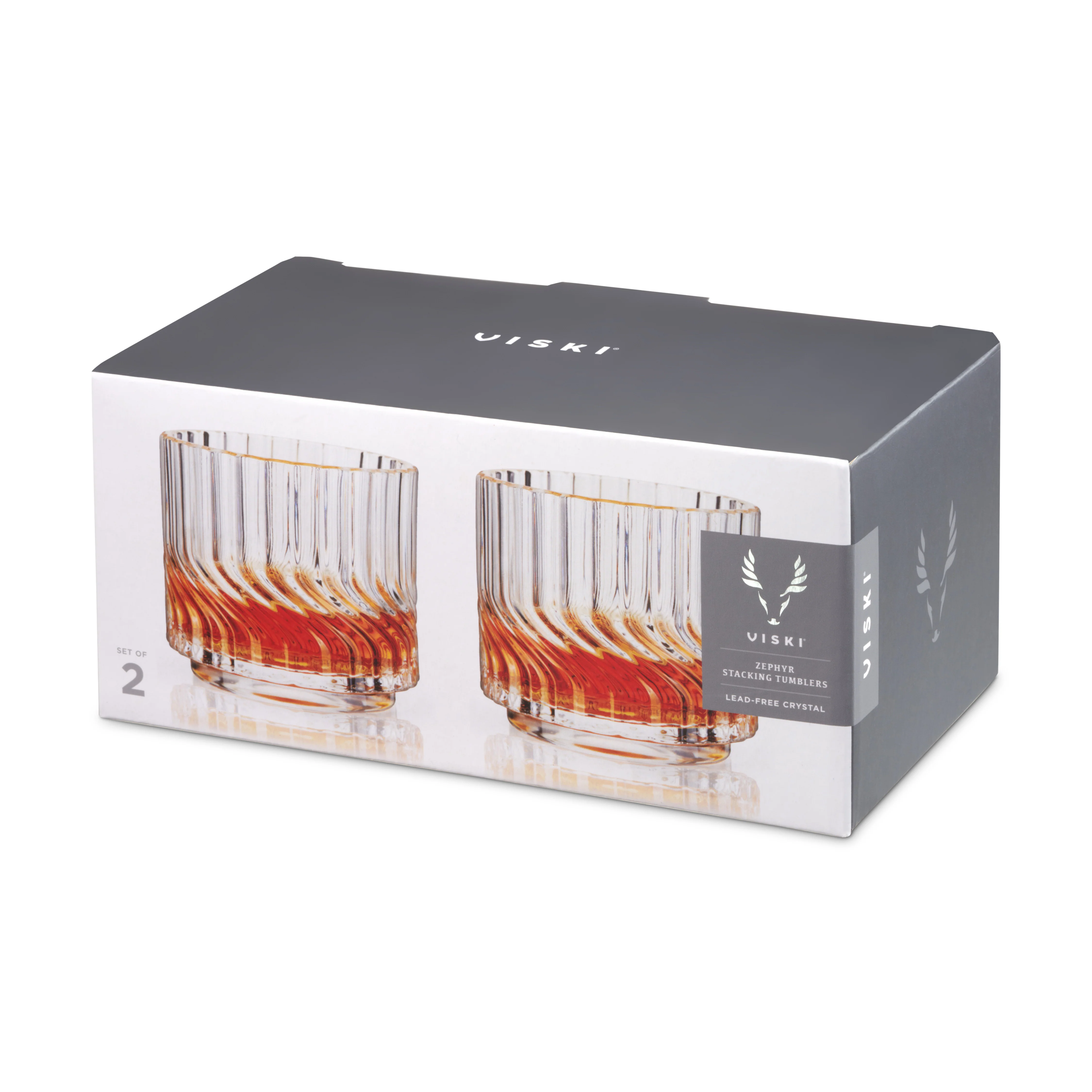 Zephyr Crystal Lowball Tumblers, Set of 2 - Image 2
