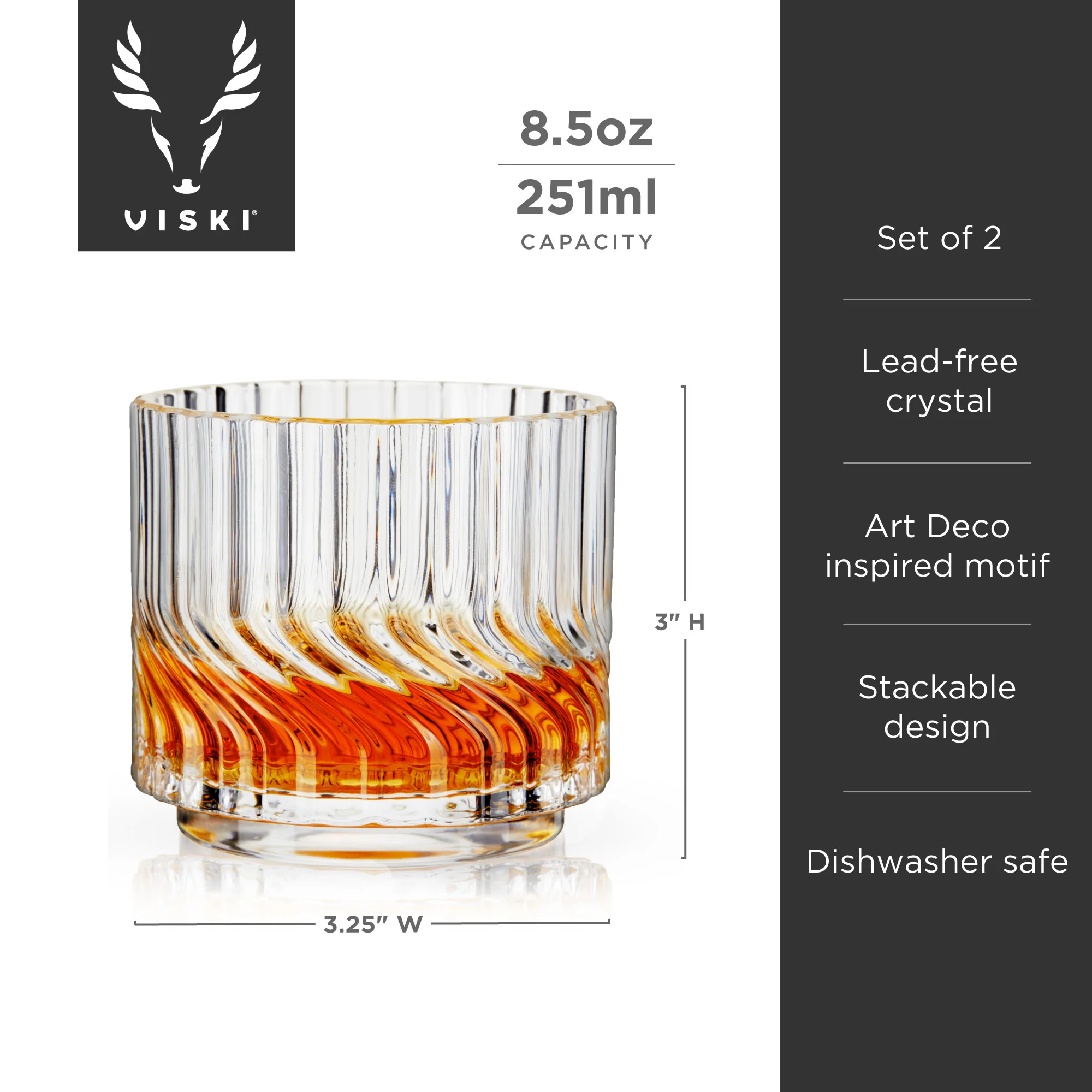 Zephyr Crystal Lowball Tumblers, Set of 2 - Image 7