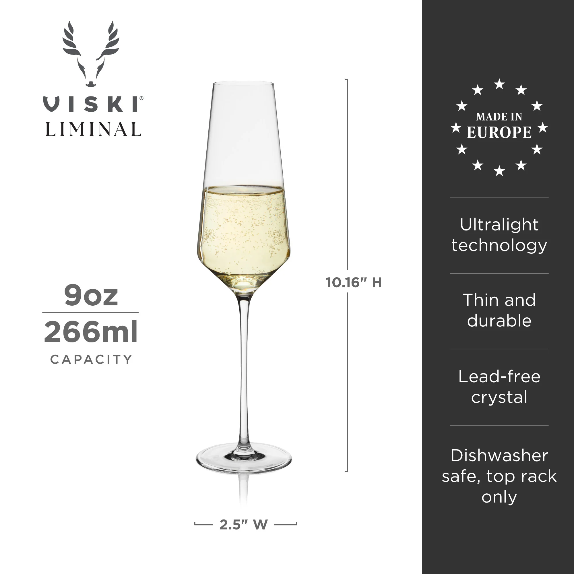 Reserve Liminal Champagne Flutes, Set of 4 - Image 7