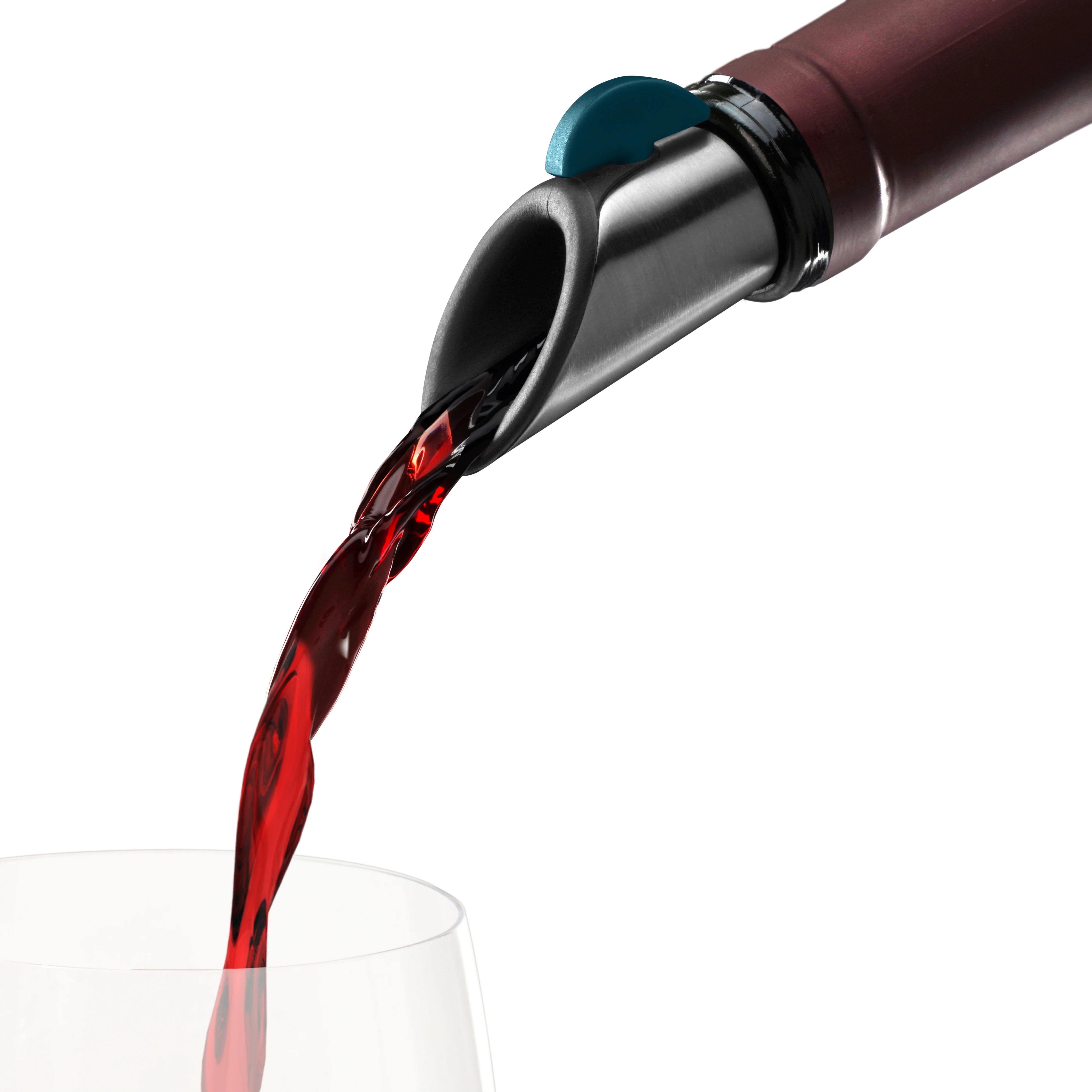 Wine Pourer and Stopper in Deep Teal - Image 3