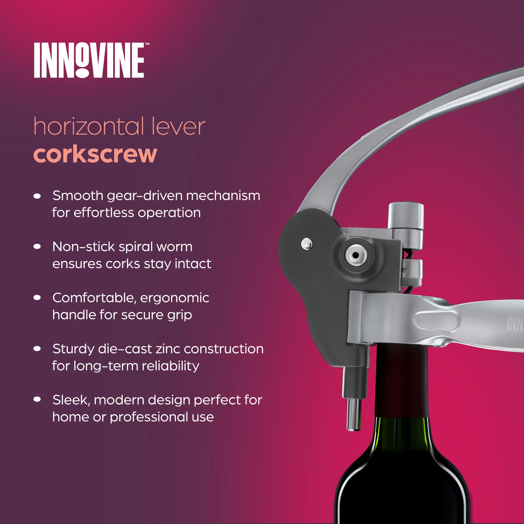 Horizontal Lever Corkscrew - Image 4