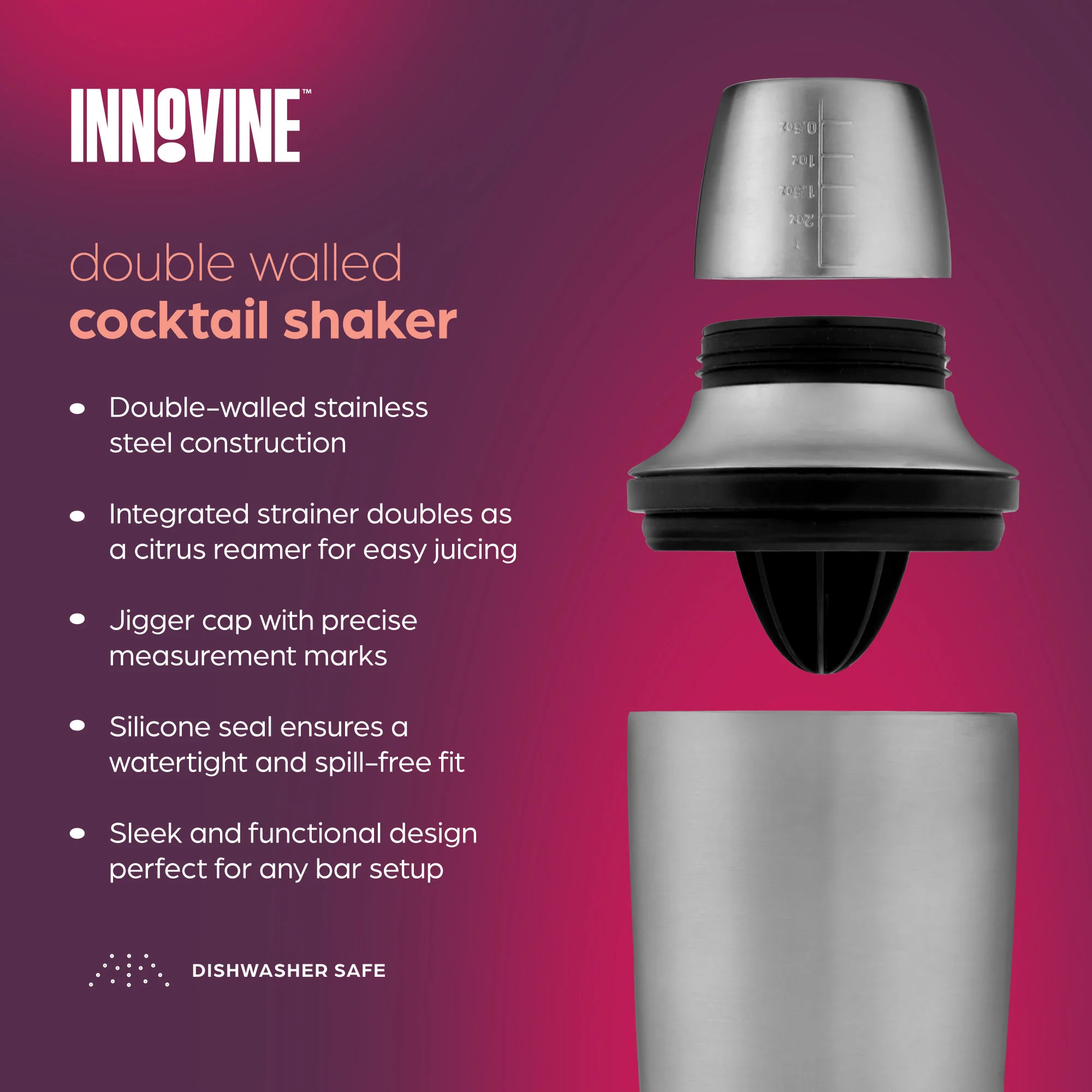Double Walled Cocktail Shaker - Image 4